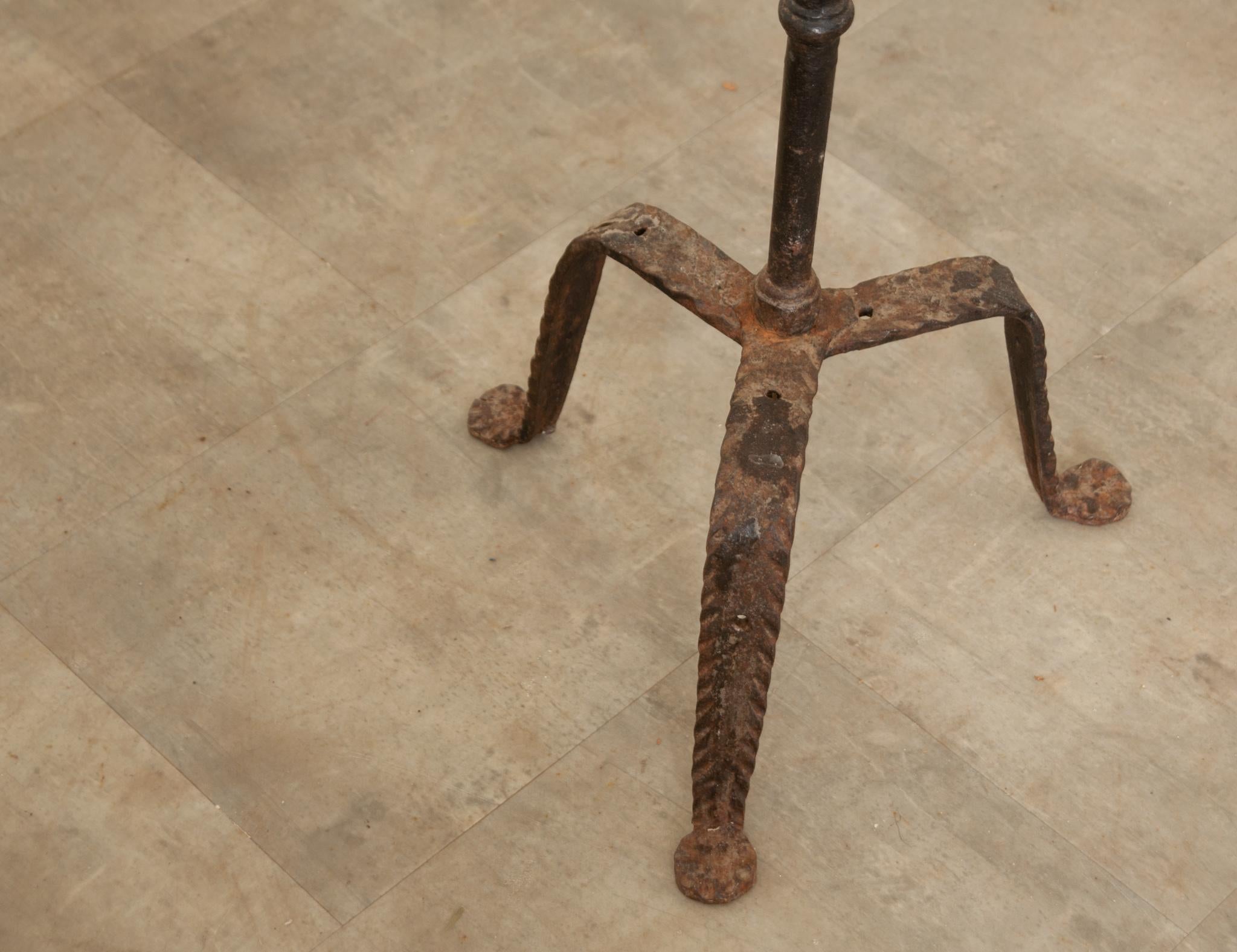 French 19th Century Forged Iron Candelabra For Sale 4