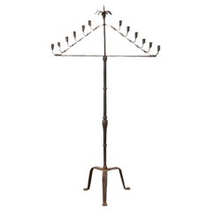 Used French 19th Century Forged Iron Candelabra