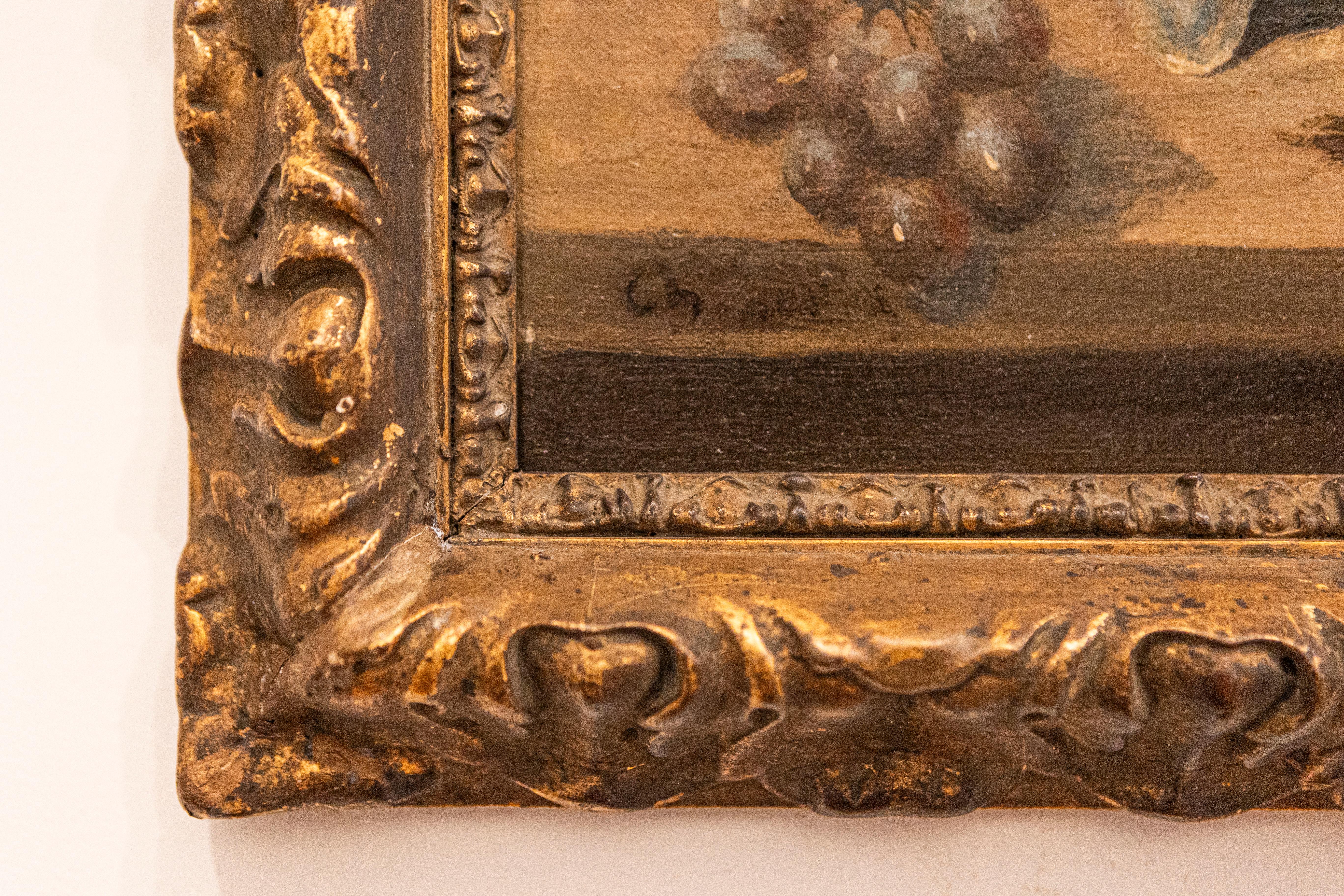 French 19th Century Framed and Signed Oil on Canvas Still-Life Painting In Good Condition For Sale In Atlanta, GA