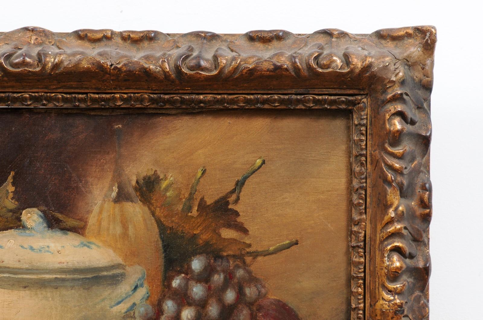 French 19th Century Framed and Signed Oil on Canvas Still-Life Painting 2