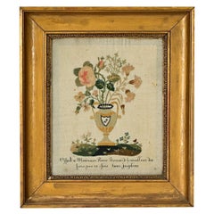 French 19th Century Framed Embroidery Sample