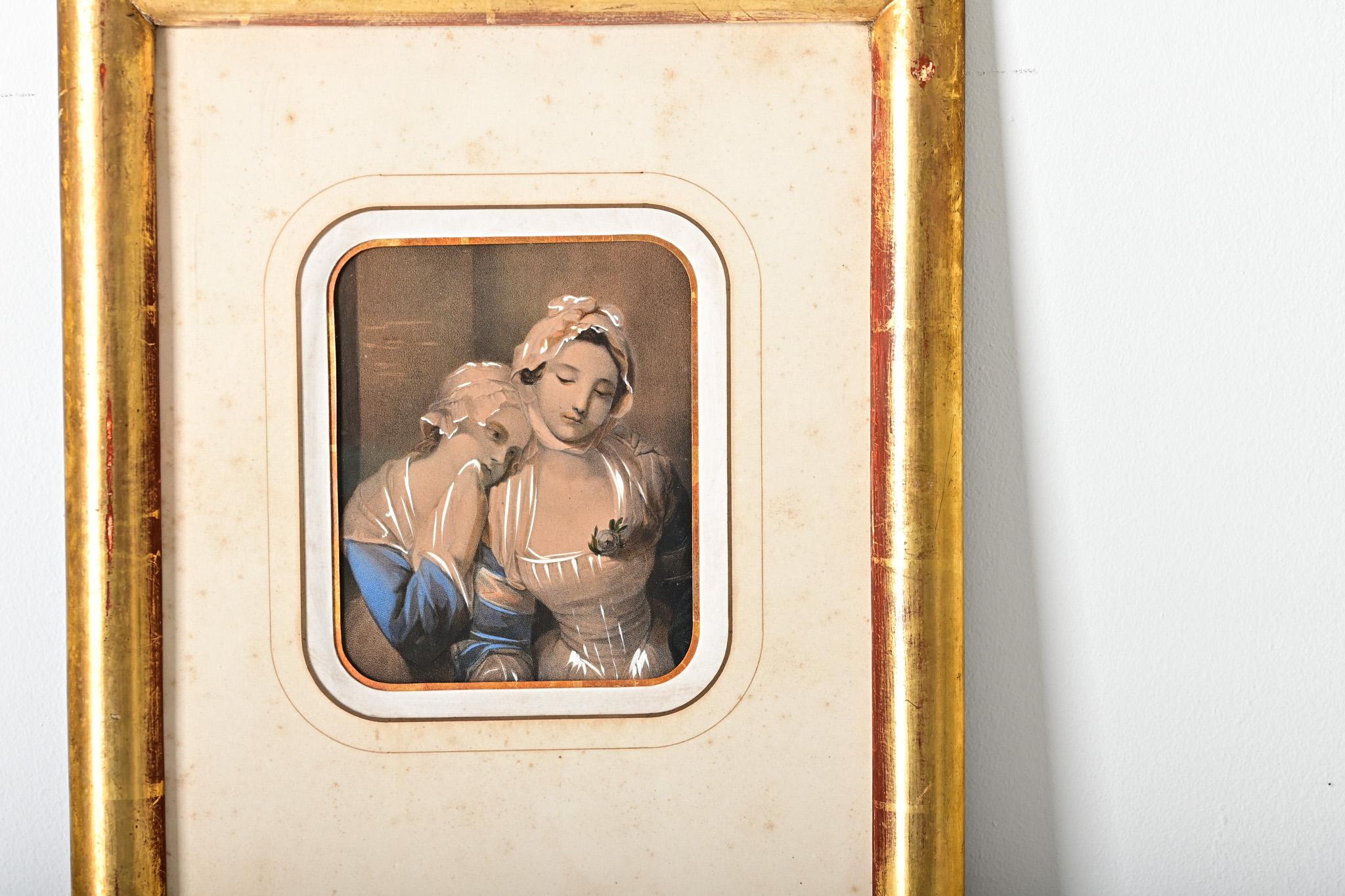 Other French 19th Century Framed Hand Colored Lithograph For Sale