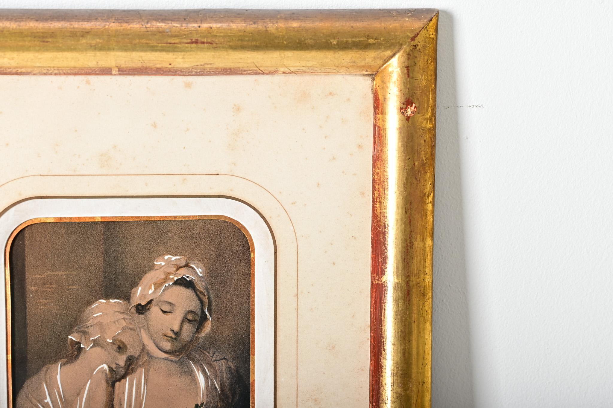 Other French 19th Century Framed Hand Colored Lithograph For Sale