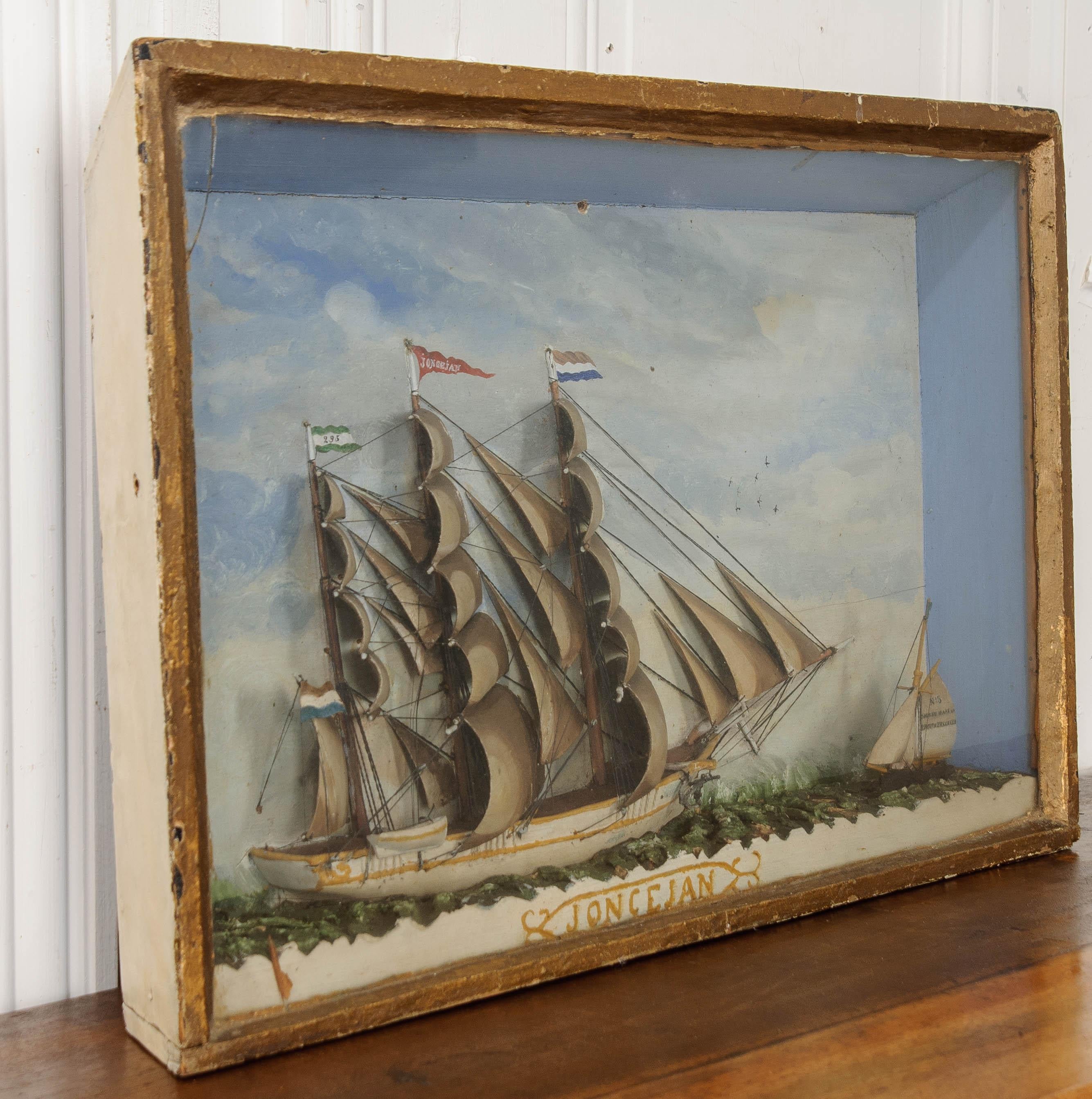 French 19th Century Framed Nautical Diorama 6