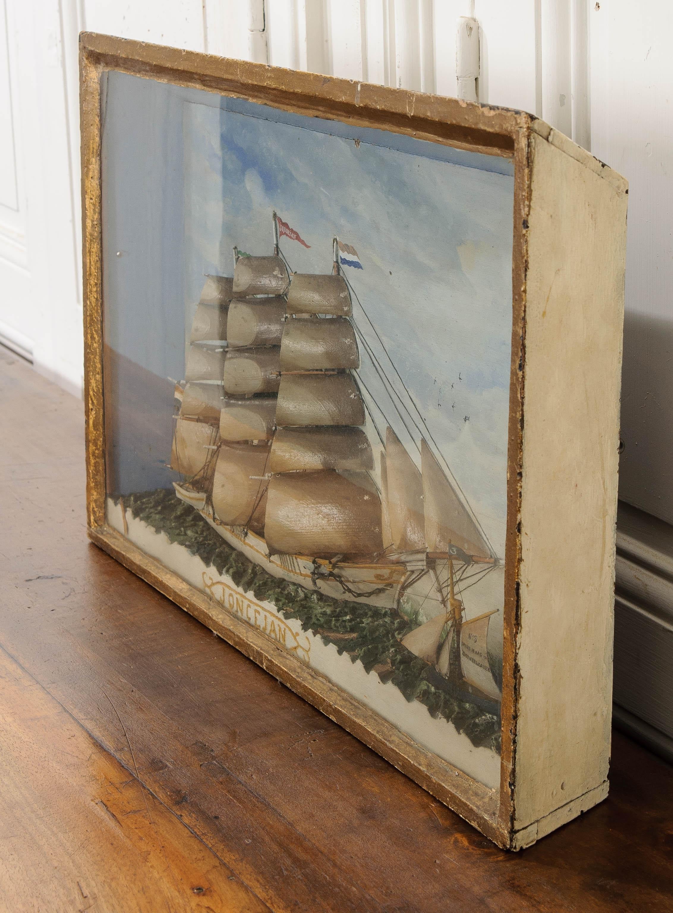 French 19th Century Framed Nautical Diorama 7