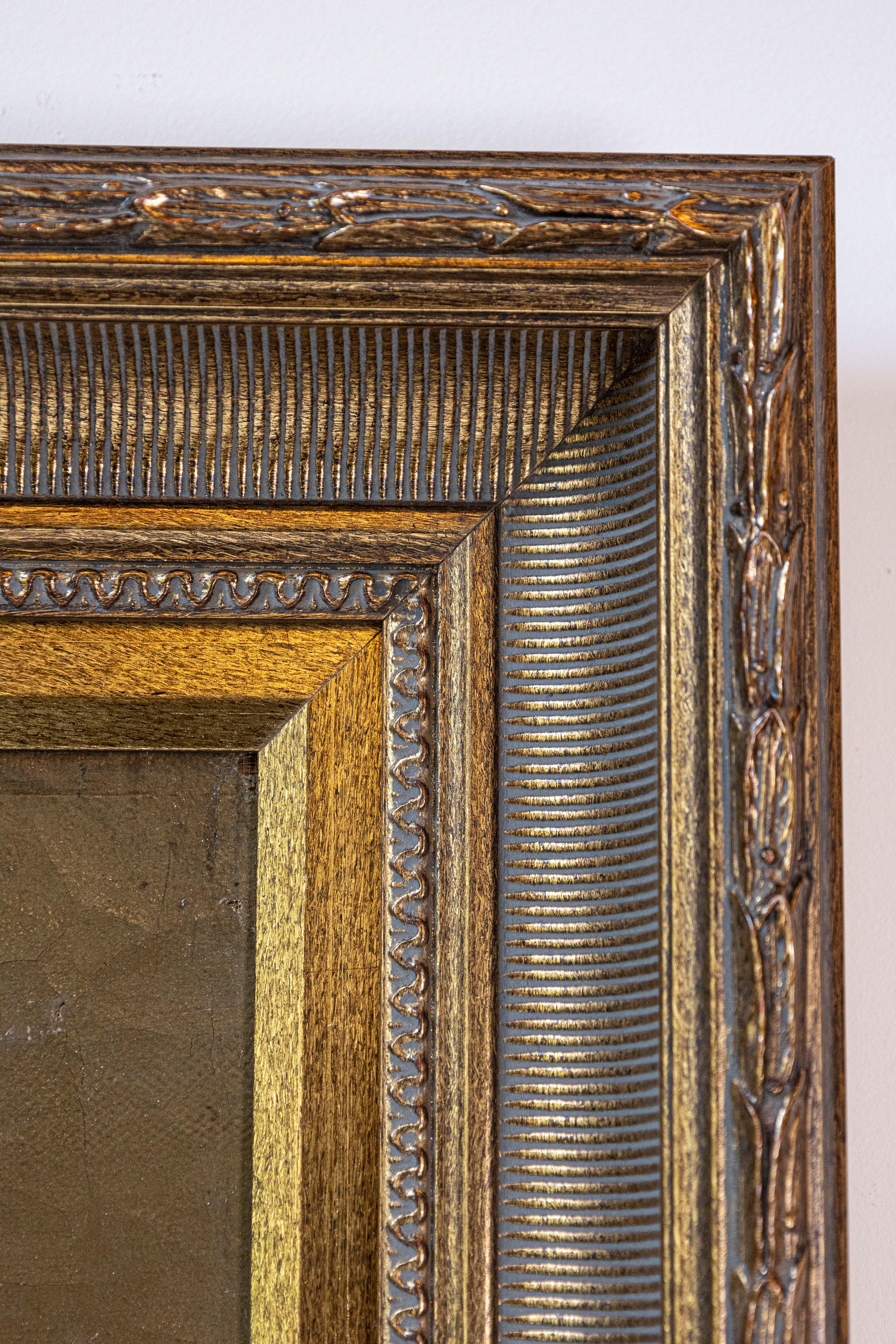 XIX secolo Dipinto olio su tela con cornice del 19° secolo raffigurante dei frutti in vendita