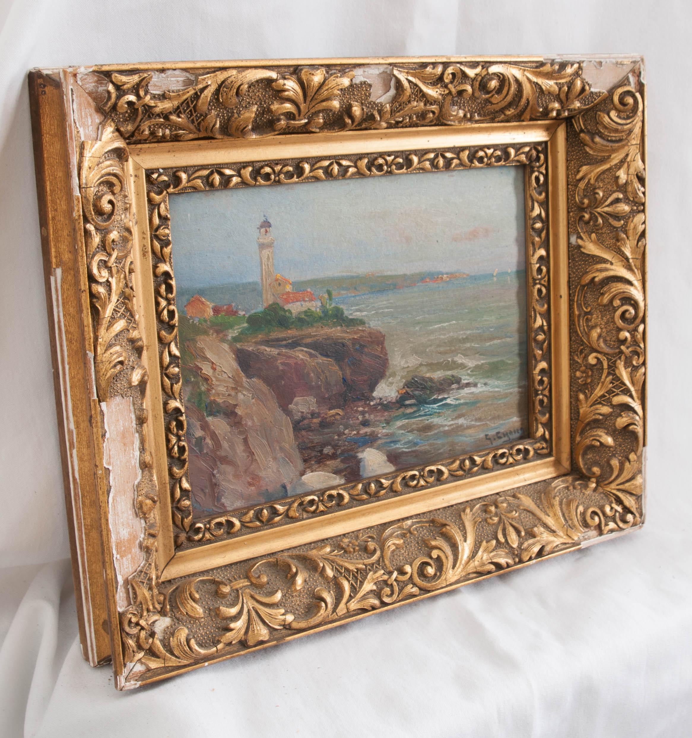 French 19th Century Framed Oil Painting 1