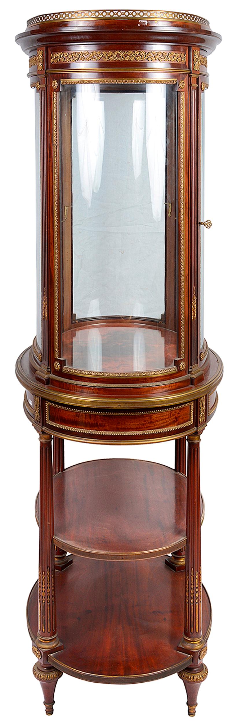Louis XVI French 19th Century Free Standing Vitrine/ Display Cabinet, Edwards and Roberts For Sale