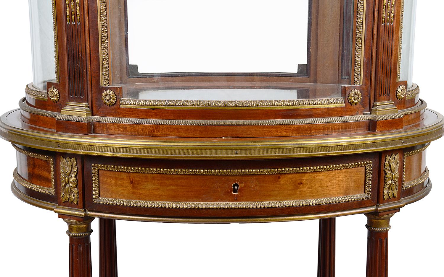 Ormolu French 19th Century Free Standing Vitrine/ Display Cabinet, Edwards and Roberts For Sale