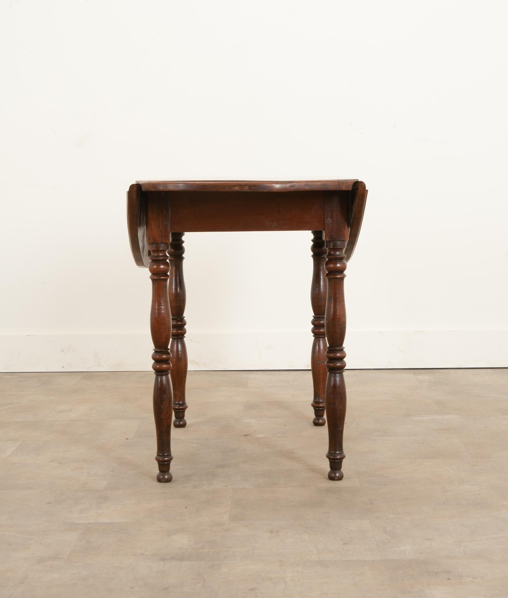 French 19th Century Fruitwood Drop Leaf Table 3