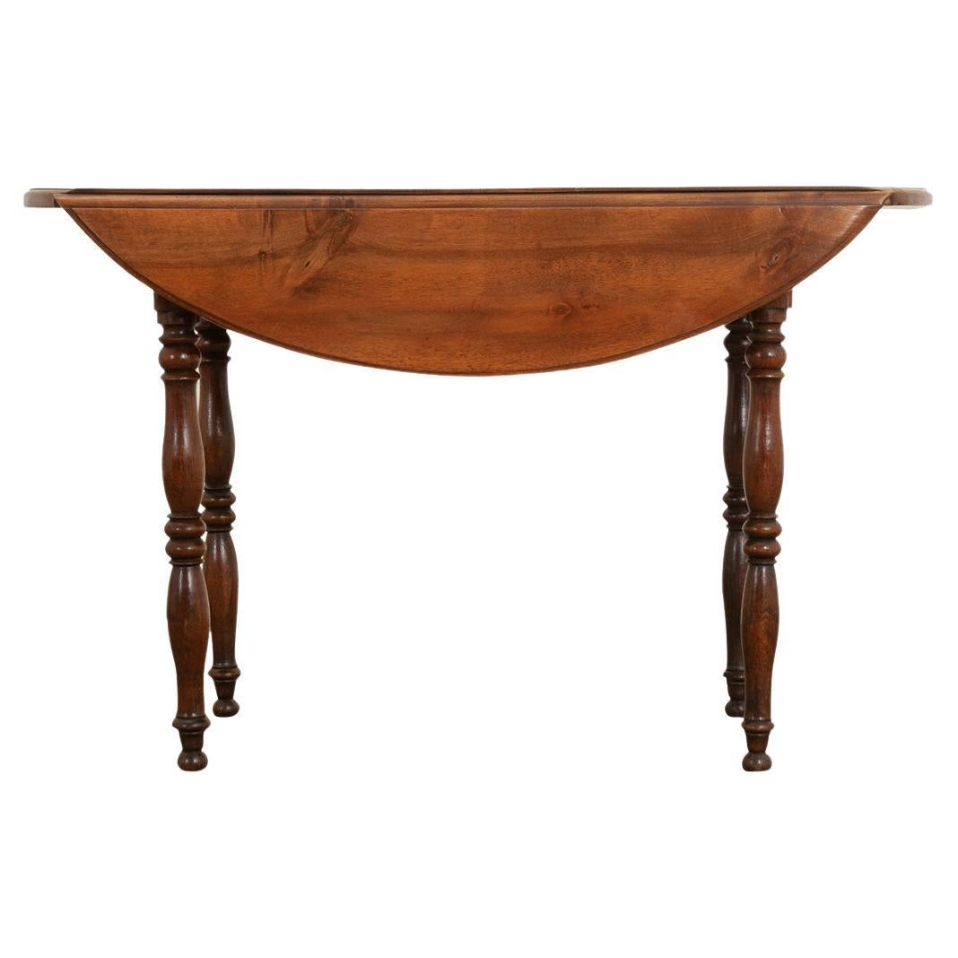 French 19th Century Fruitwood Drop Leaf Table