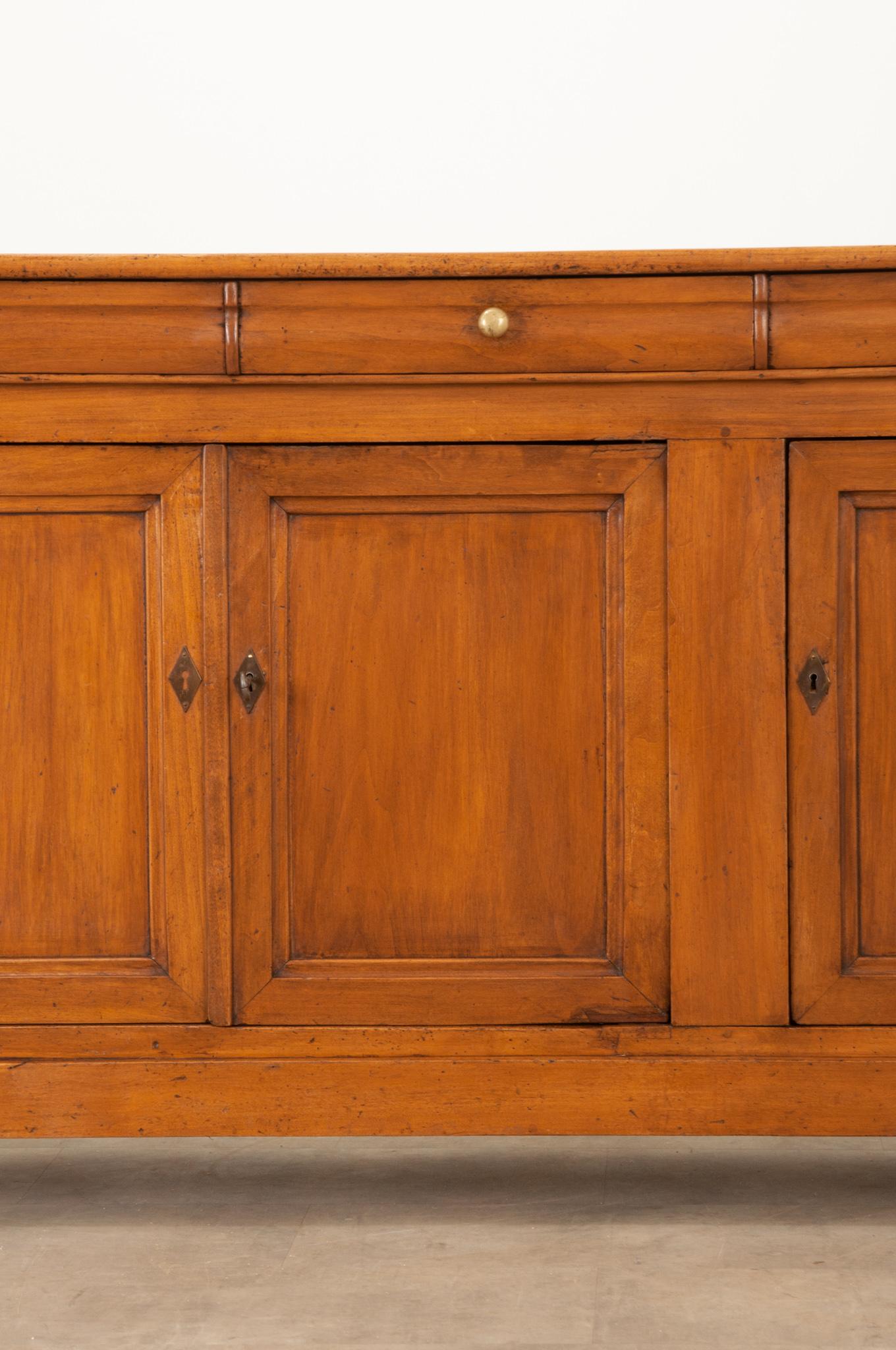 Hand-Crafted French 19th Century Fruitwood Enfilade
