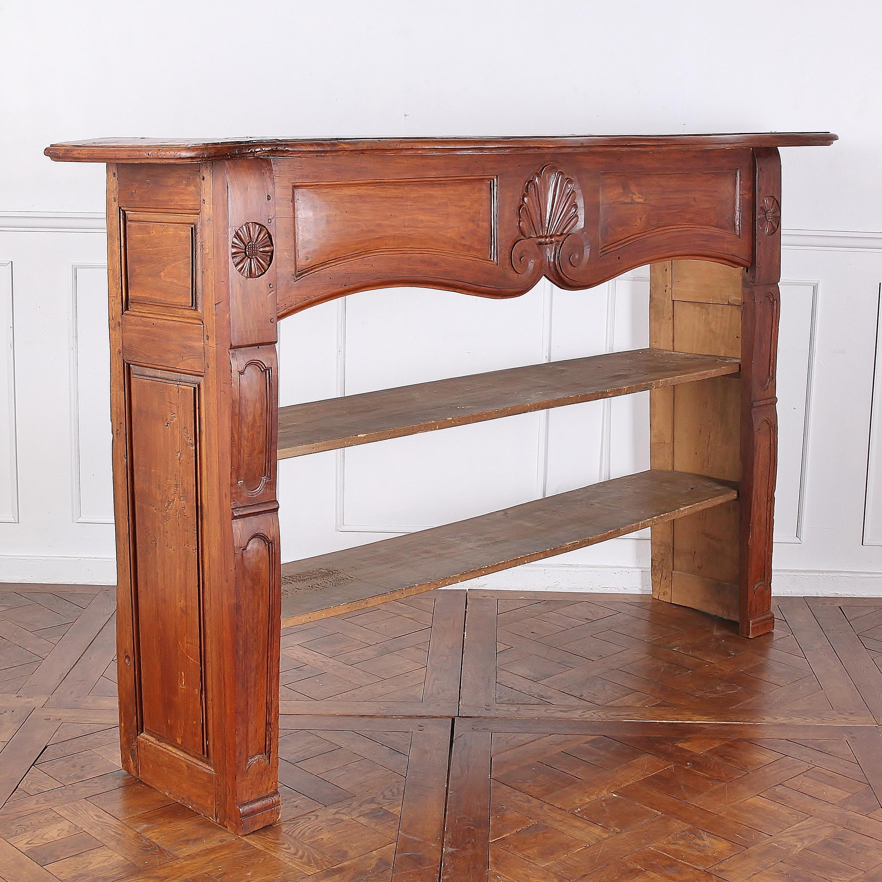 French 19th Century Fruitwood Mantle In Good Condition In Vancouver, British Columbia