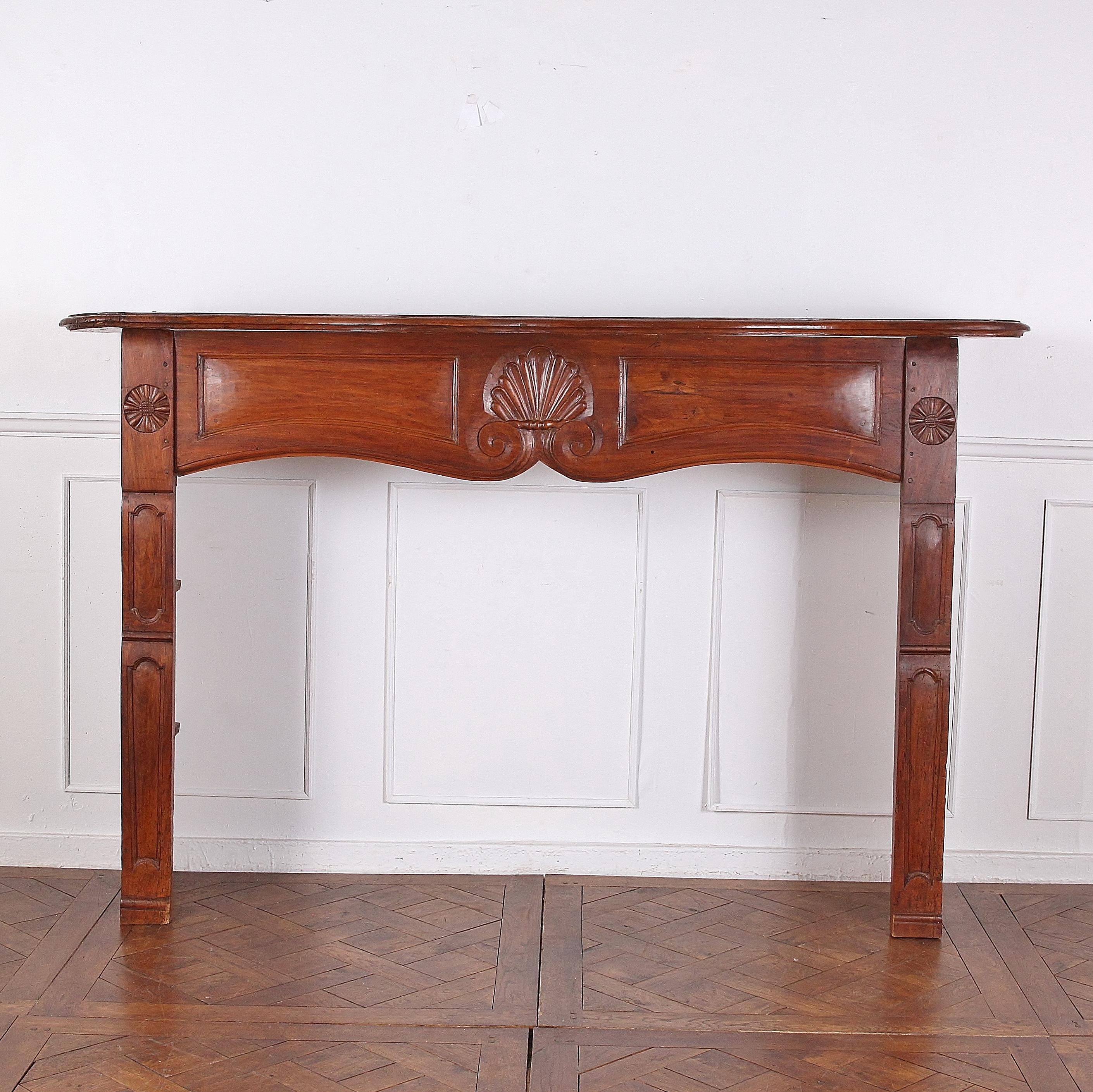 French 19th Century Fruitwood Mantle 2