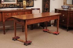 French 19th Century Fruitwood Narrow Farm Table/Sofa Table