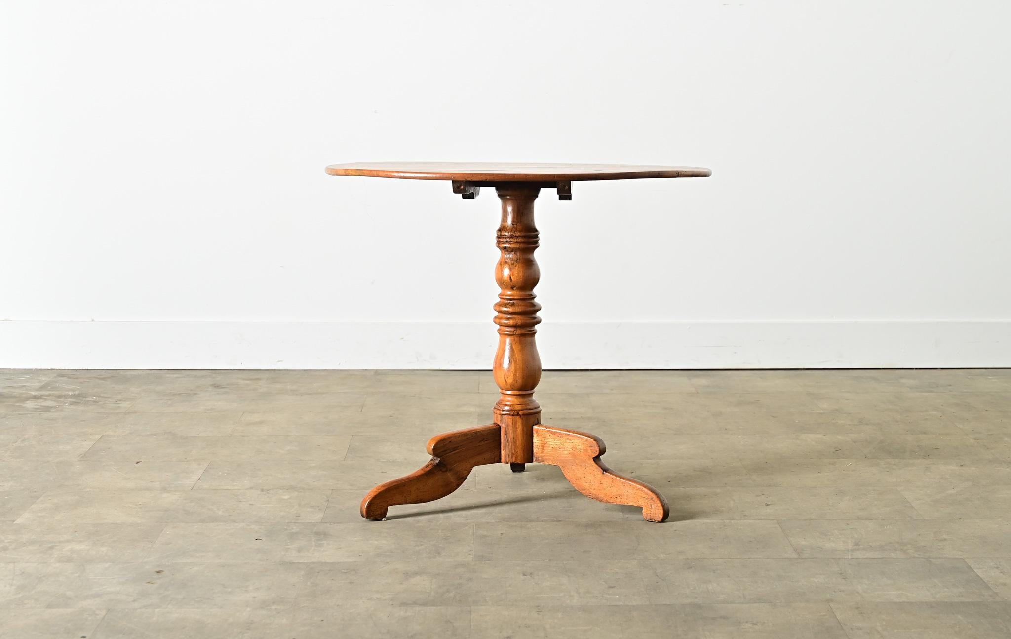 Biedermeier French 19th Century Fruitwood Pedestal Table For Sale