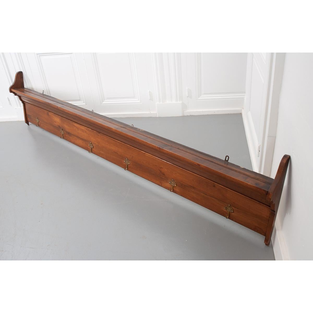 French 19th Century Fruitwood Plate and Coat Rack For Sale 2