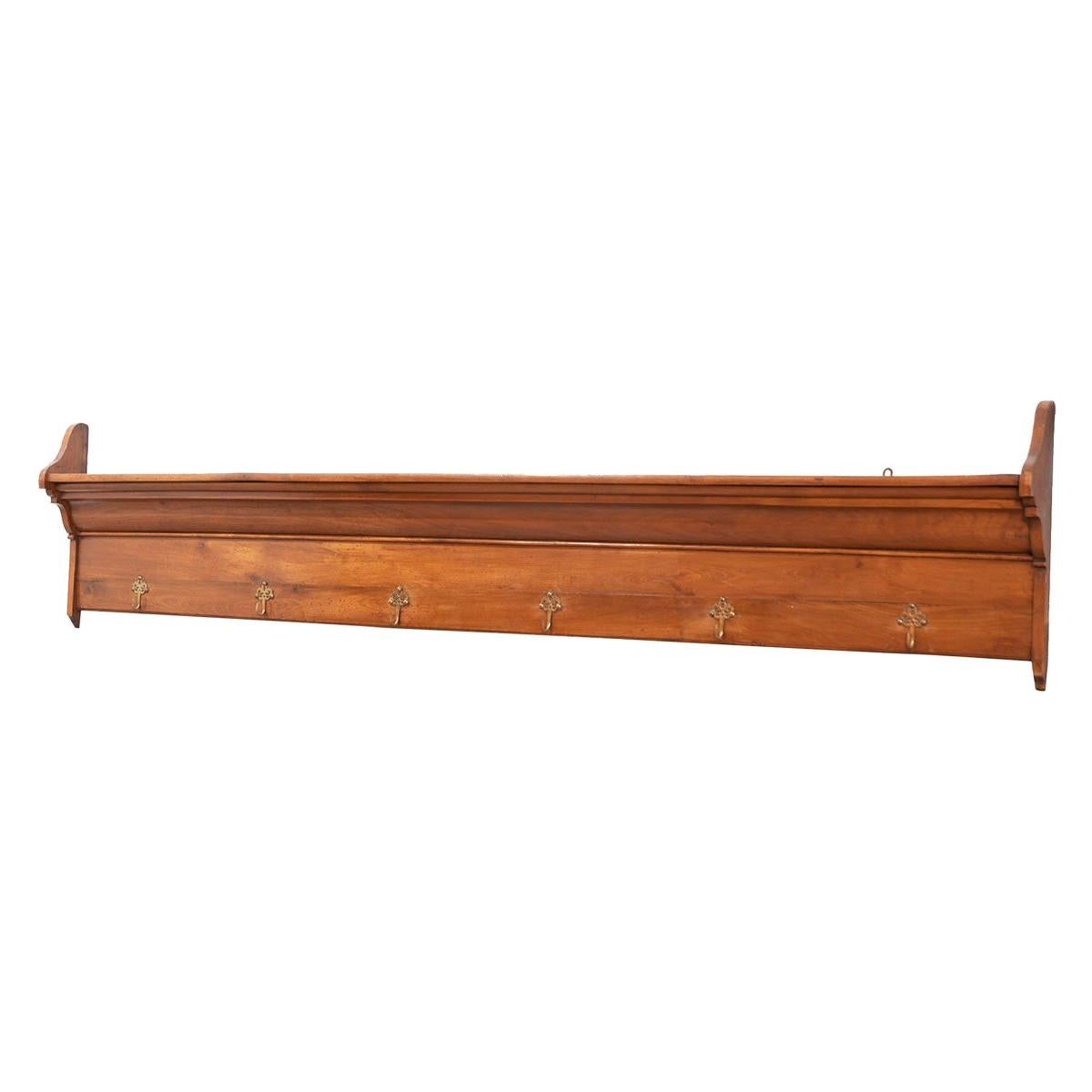 French 19th Century Fruitwood Plate and Coat Rack