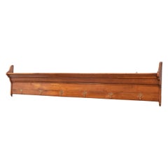 Antique French 19th Century Fruitwood Plate and Coat Rack