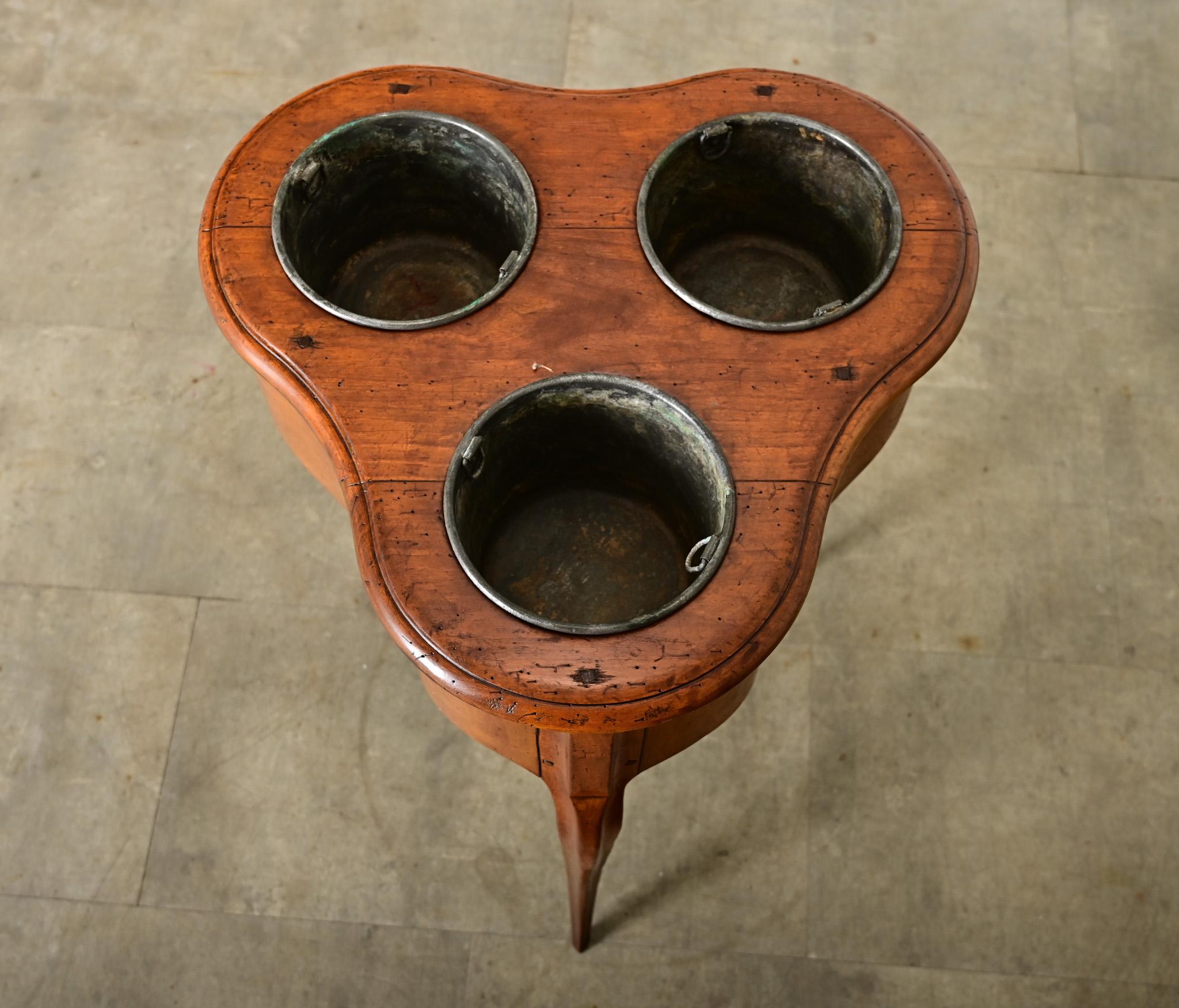 Carved French 19th Century Fruitwood Rafraichissoir For Sale
