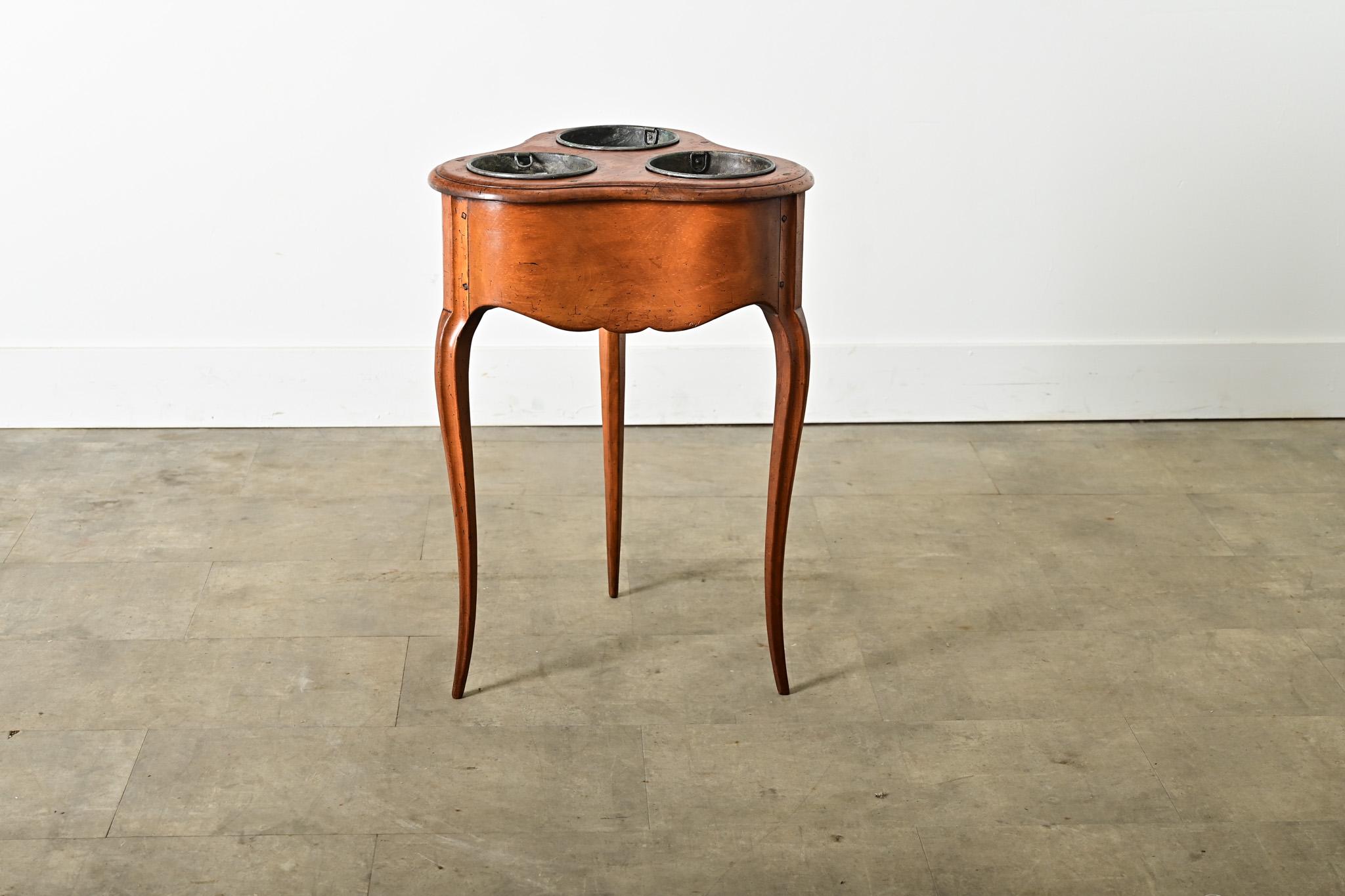 Metal French 19th Century Fruitwood Rafraichissoir For Sale