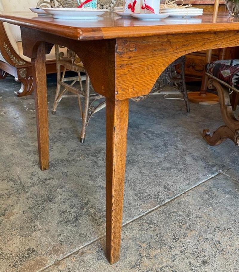 French 19th Century Fruitwood Refectory Table In Distressed Condition In Santa Monica, CA