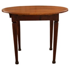 Antique French 19th Century Fruitwood Round Dining Table