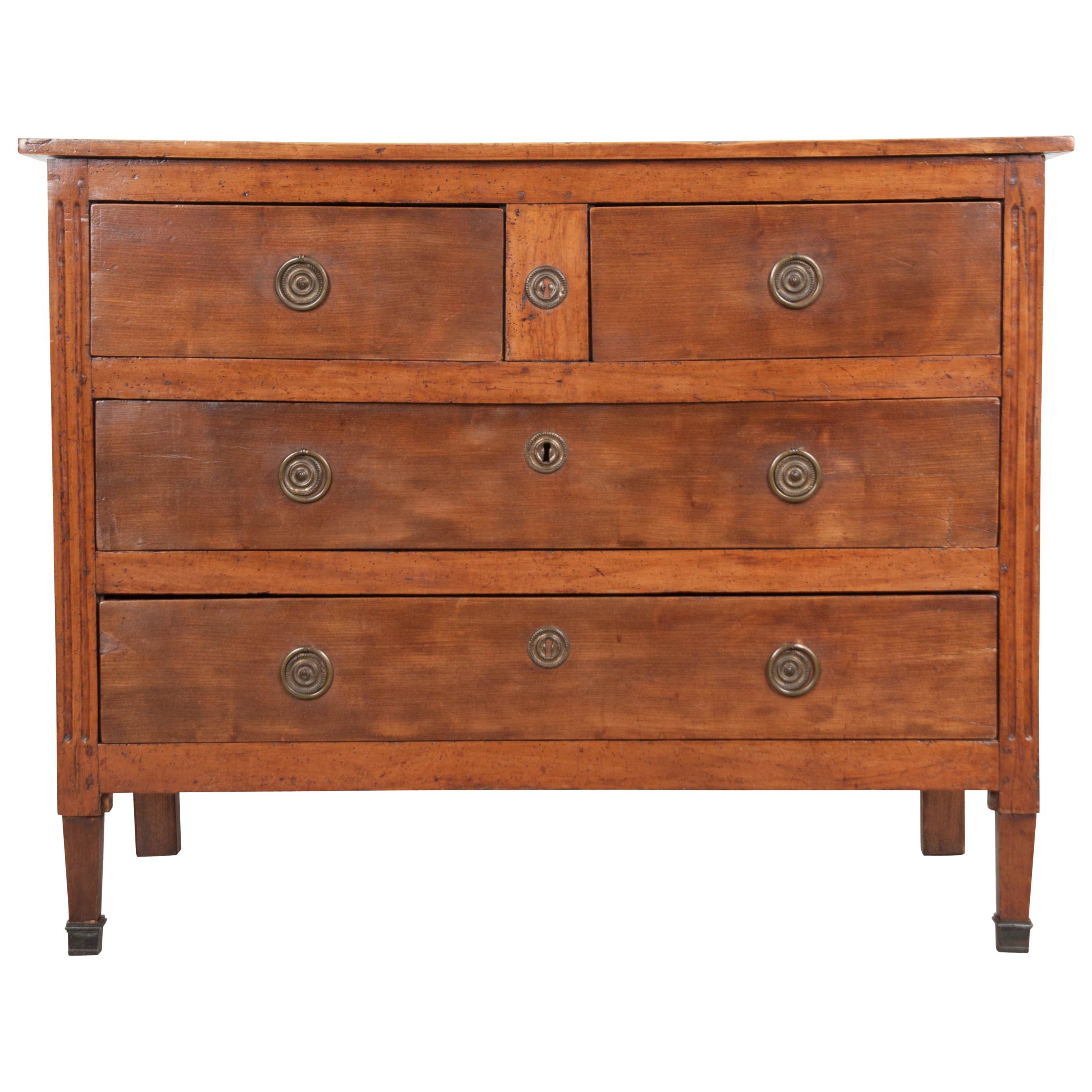 French 19th Century Fruitwood Transitional Directoire Commode
