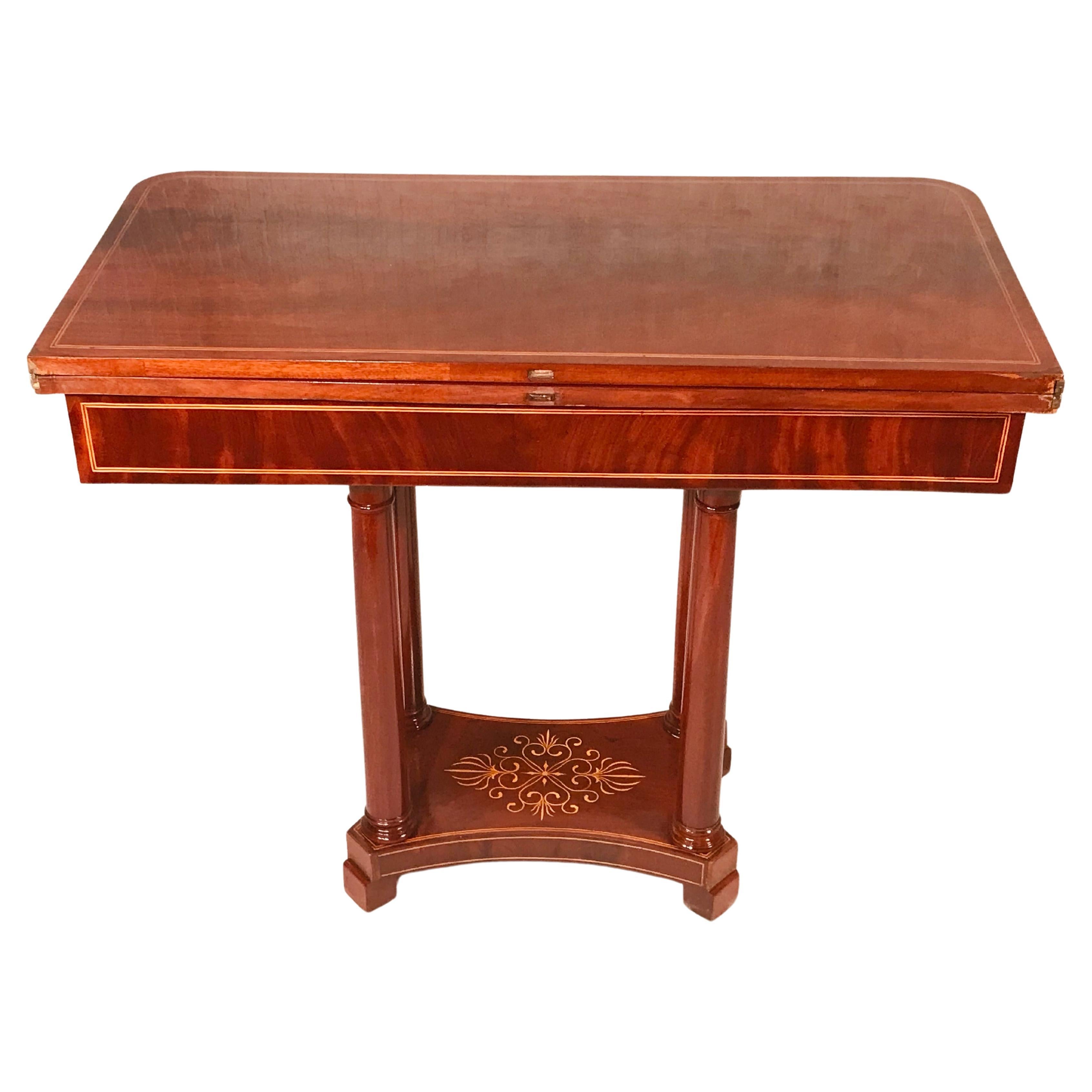 Français Table à jeux française du 19e siècle, période Restauration 1830-40 en vente