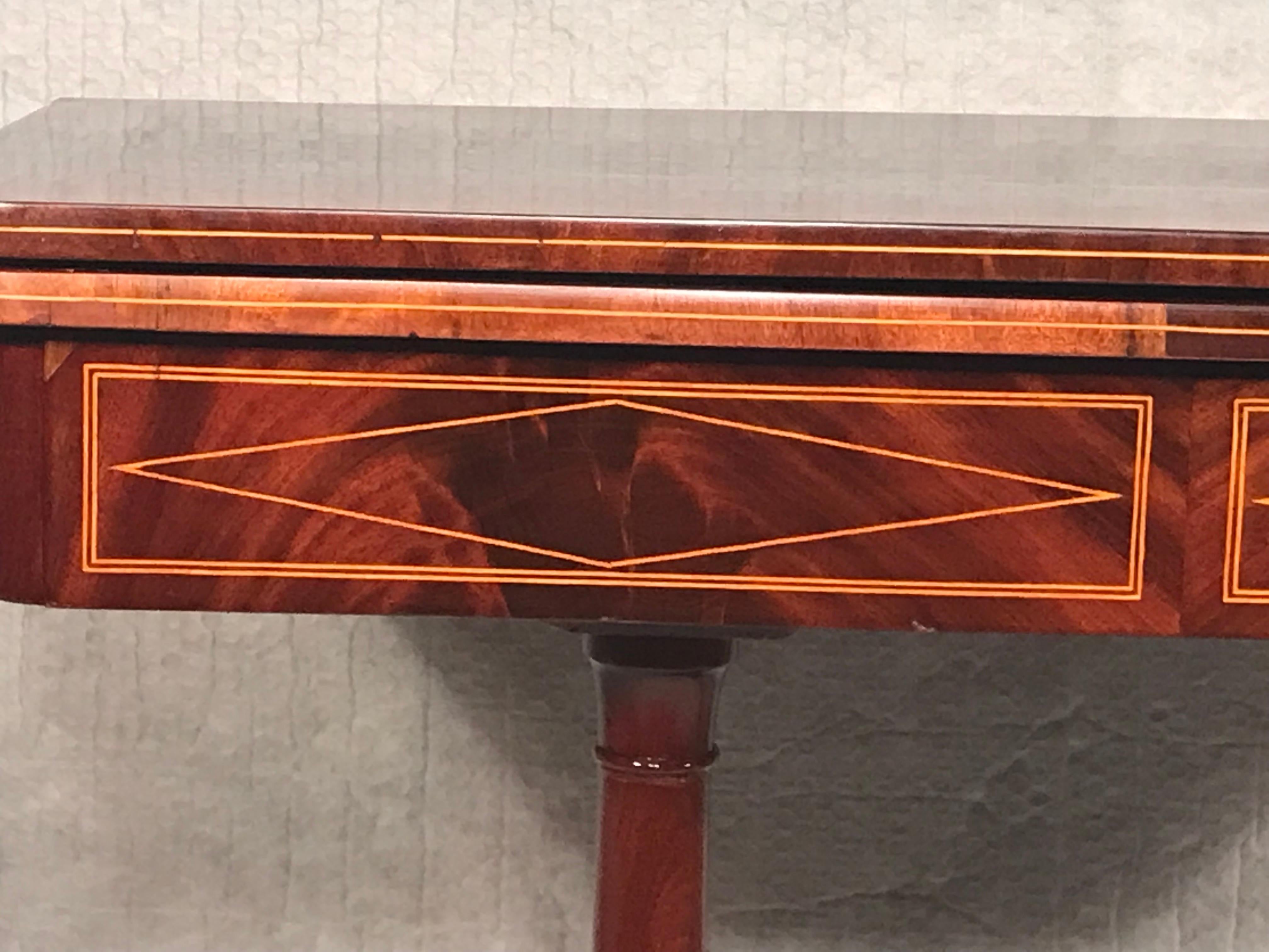 Marquetry French 19th century Game Table, Restoration Period 1830-40 For Sale