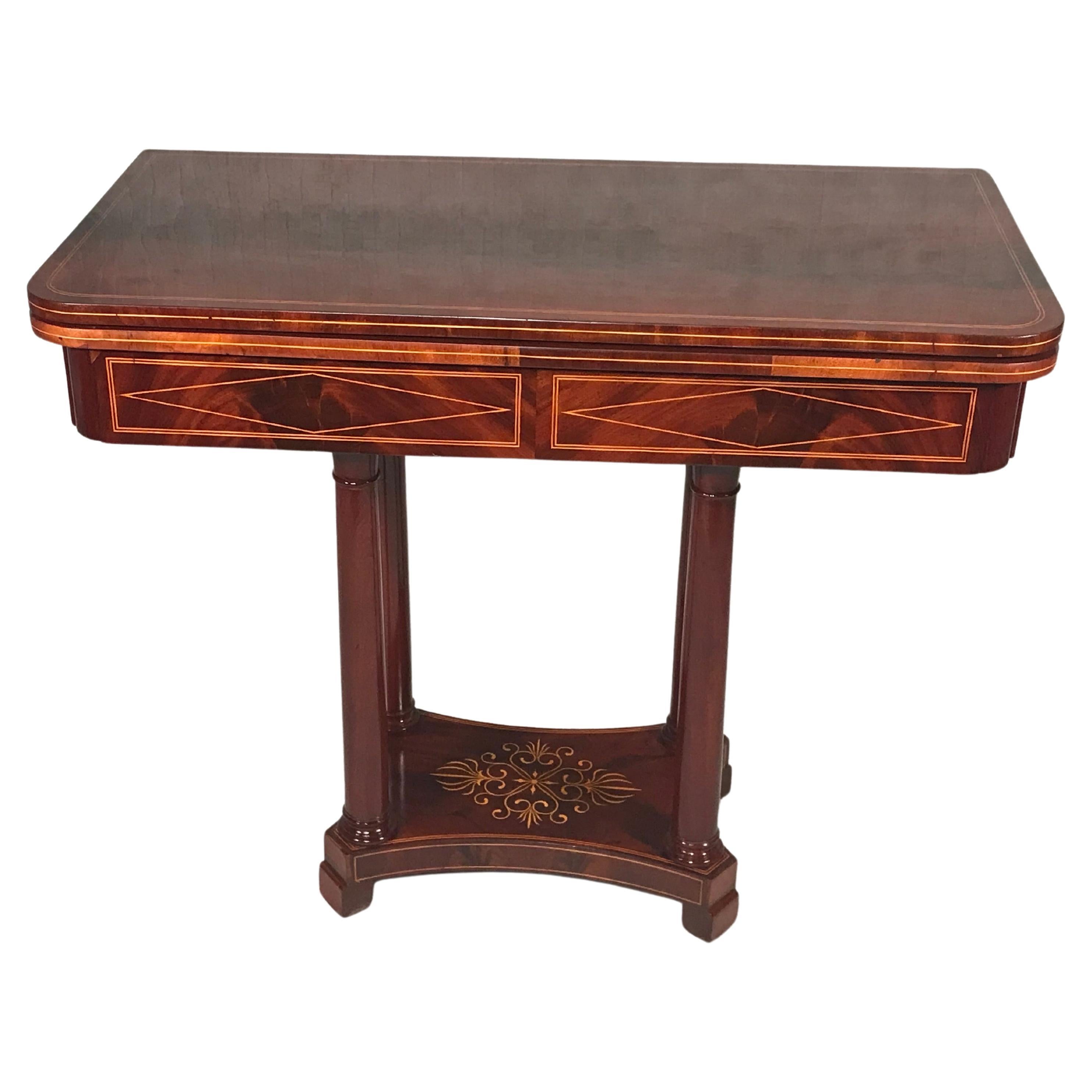 Table à jeux française du 19e siècle, période Restauration 1830-40 en vente