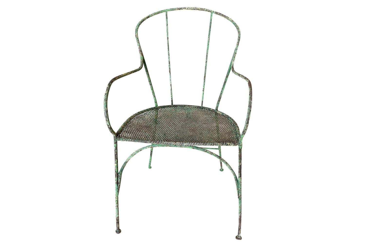 French 19th Century Garden Chair In Good Condition In Round Top, TX
