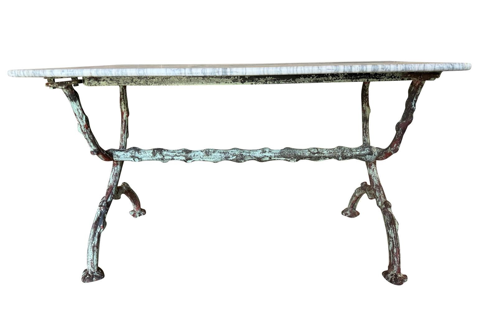 Iron French 19th Century Garden Console For Sale