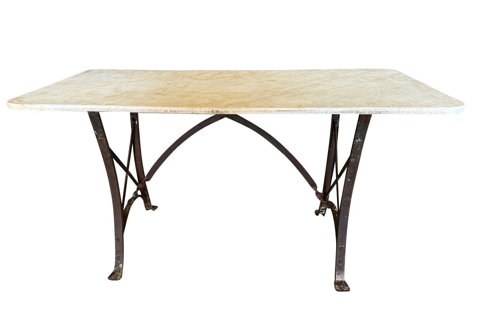 French 19th Century Garden Console Table In Good Condition For Sale In Round Top, TX