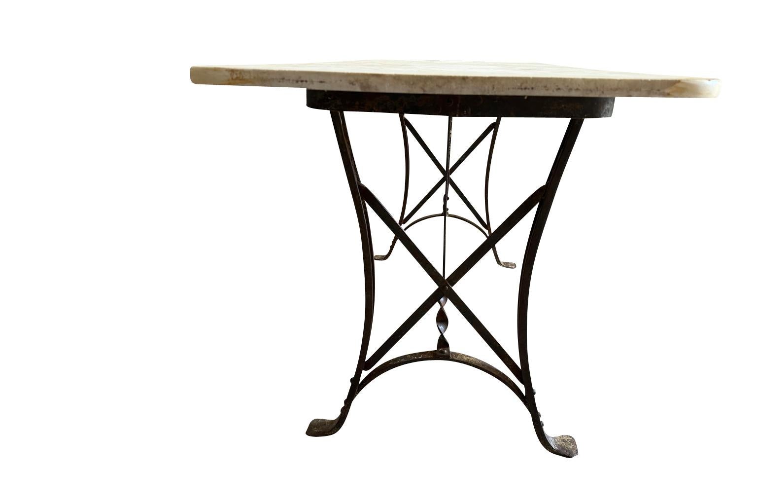 Iron French 19th Century Garden Console Table For Sale