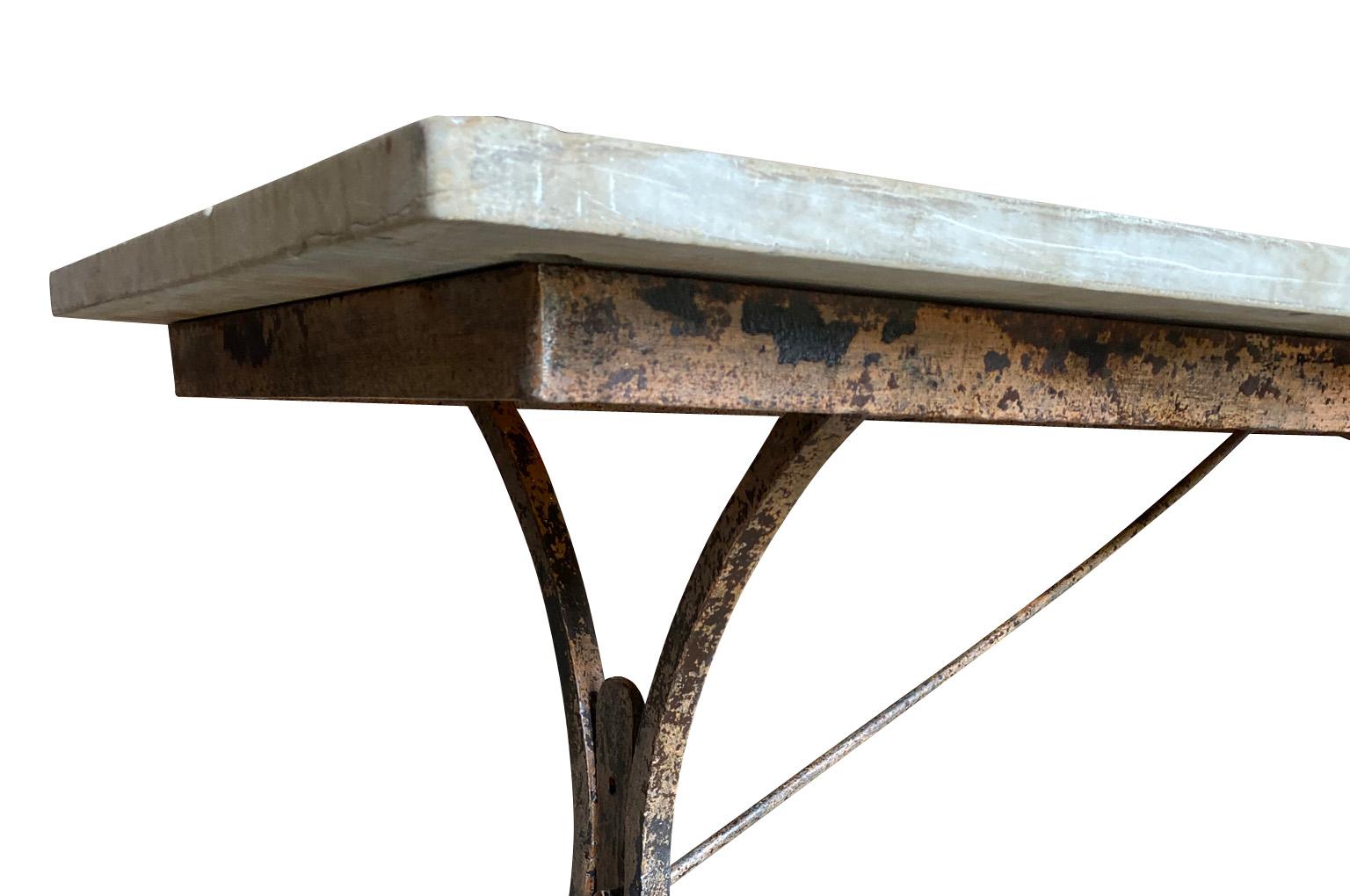 French 19th Century Garden Console Table 2