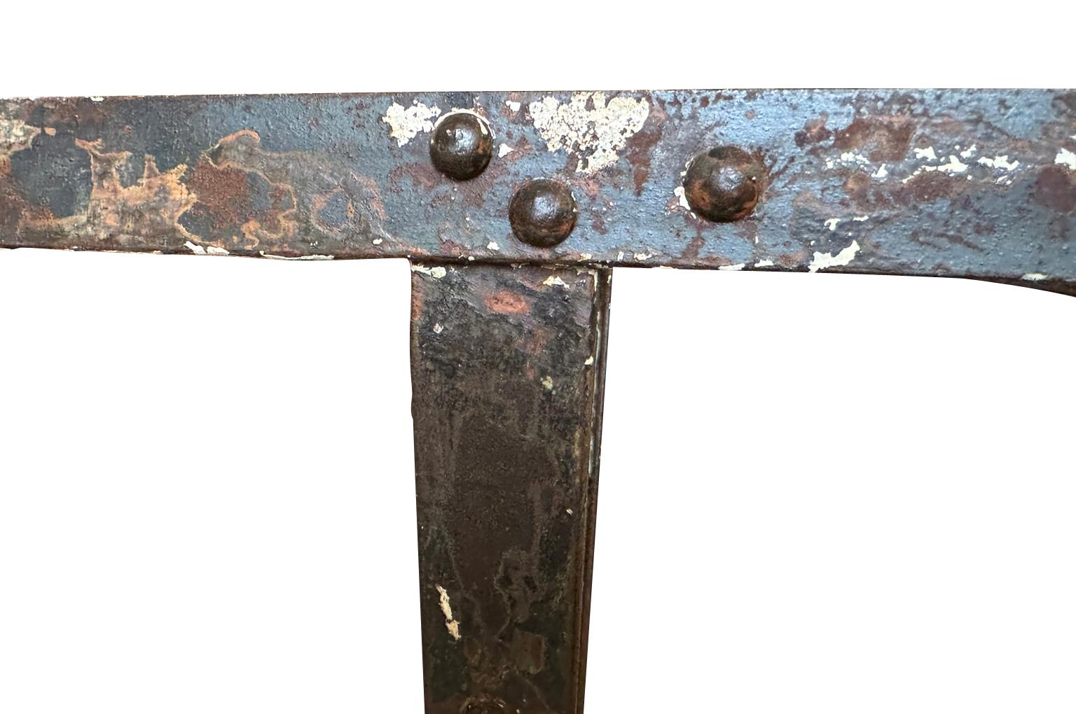 French 19th Century Garden Console Table For Sale 5