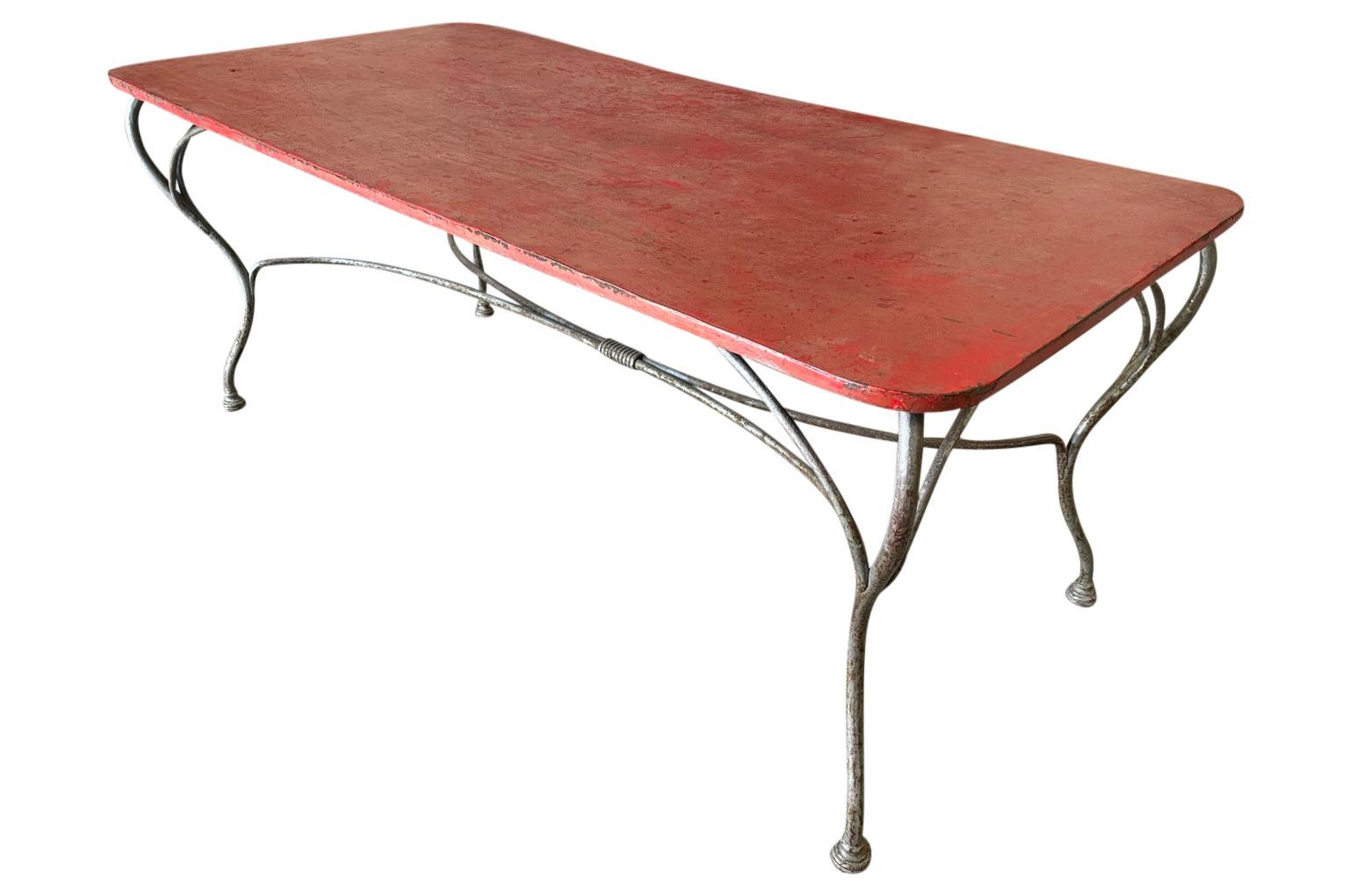 Appliqué Table de salle à manger de jardin française du 19e siècle en vente