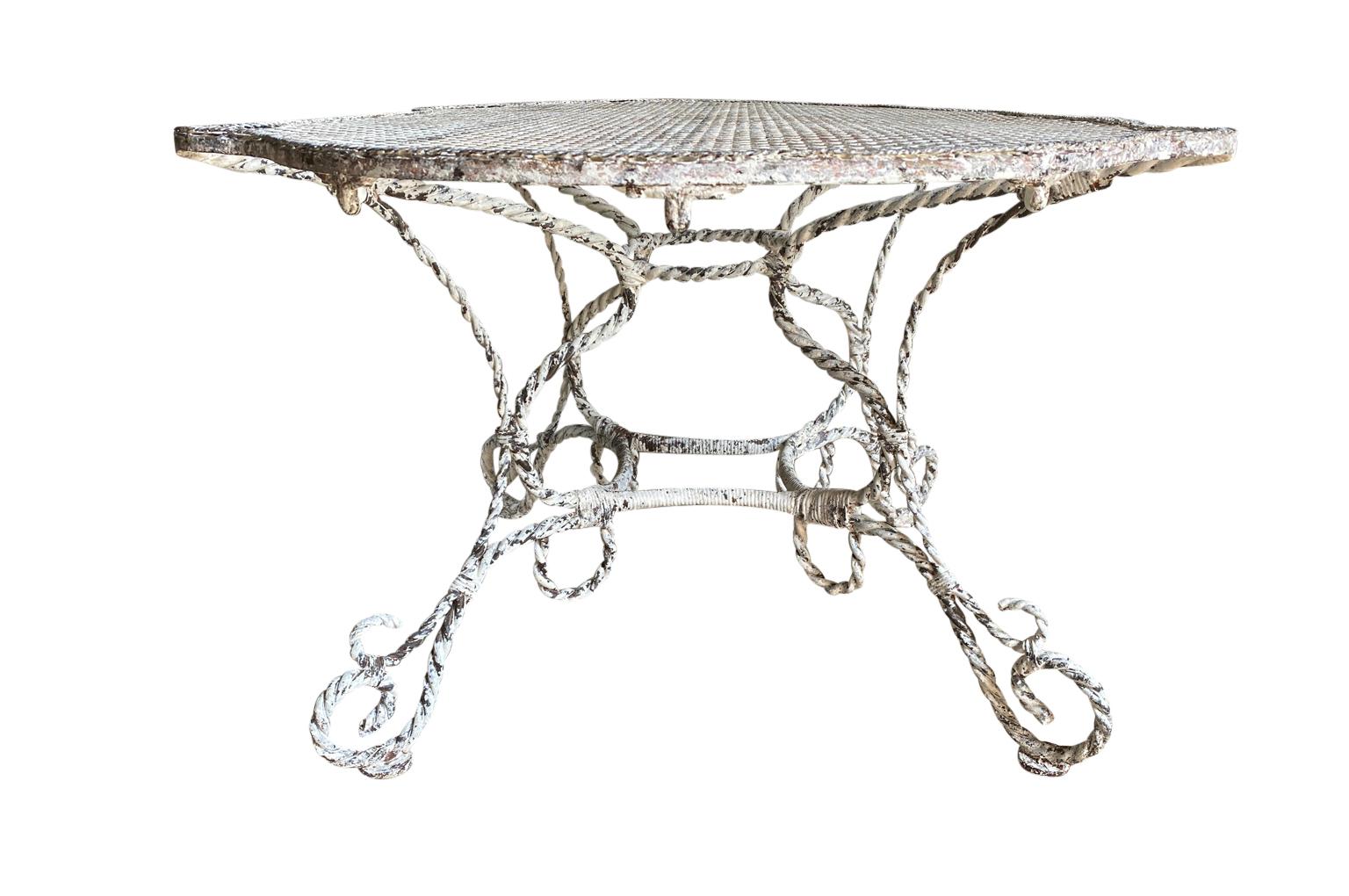 Iron French 19th Century Garden Dining Table For Sale