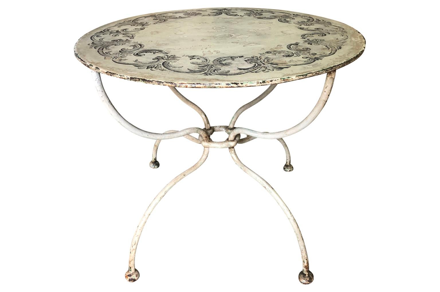 Painted French 19th Century Garden Table