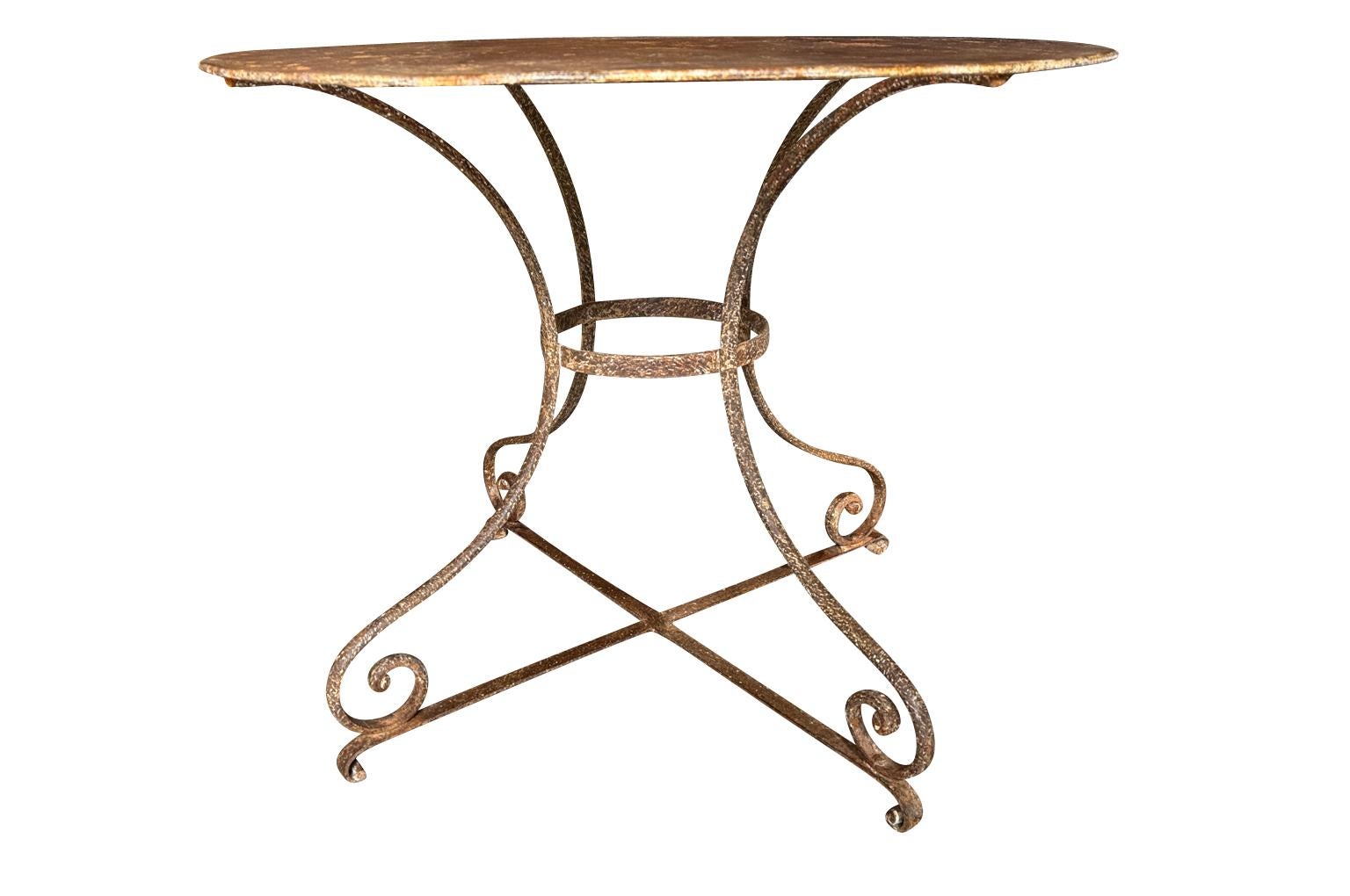French 19th Century Garden Table In Good Condition In Round Top, TX