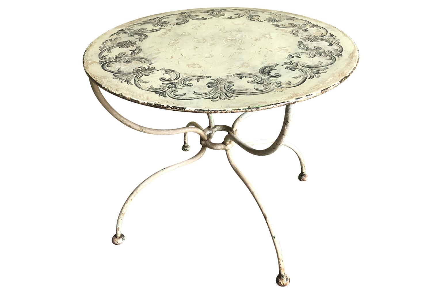 French 19th Century Garden Table In Good Condition In Round Top, TX