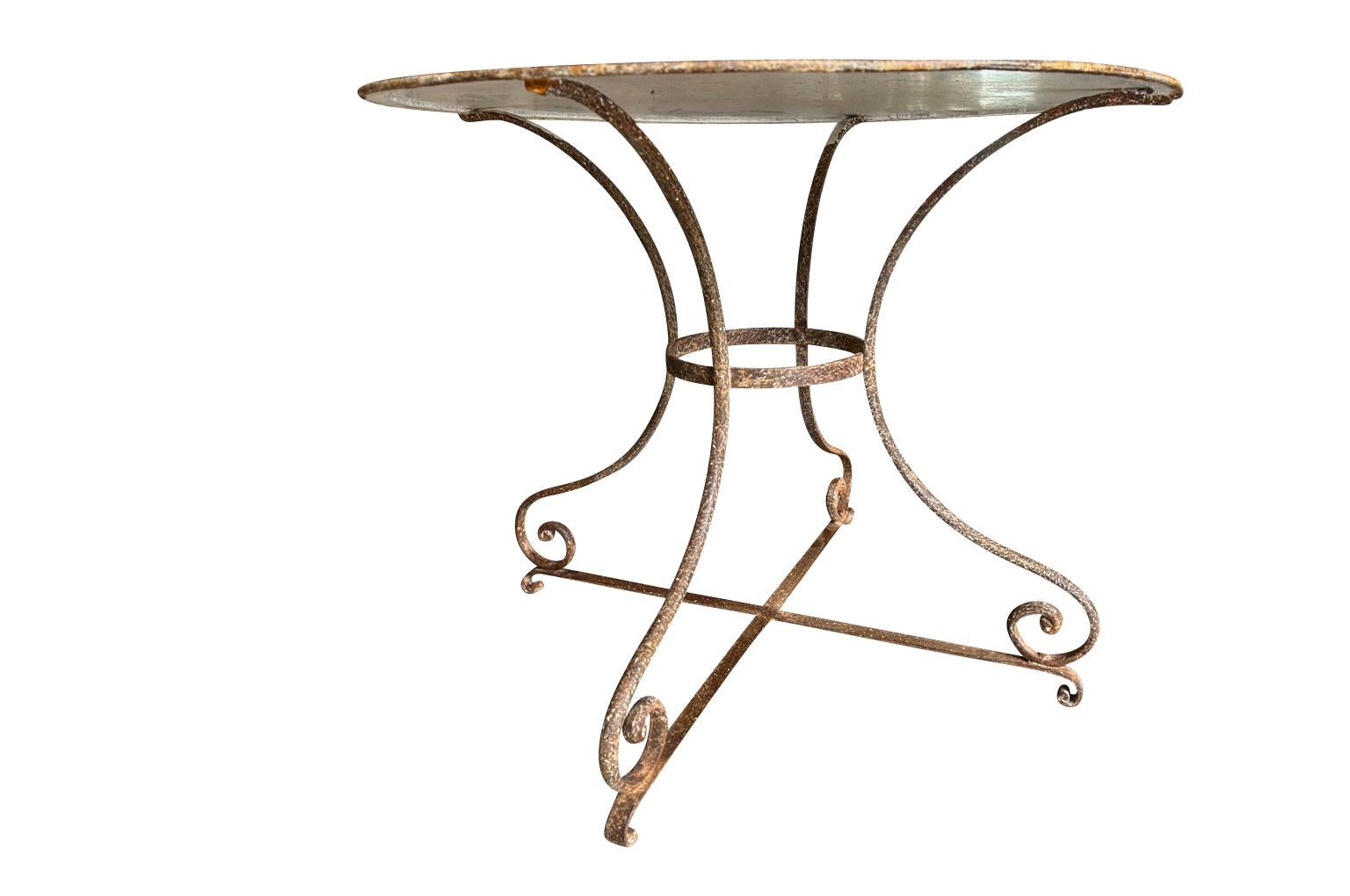 Iron French 19th Century Garden Table