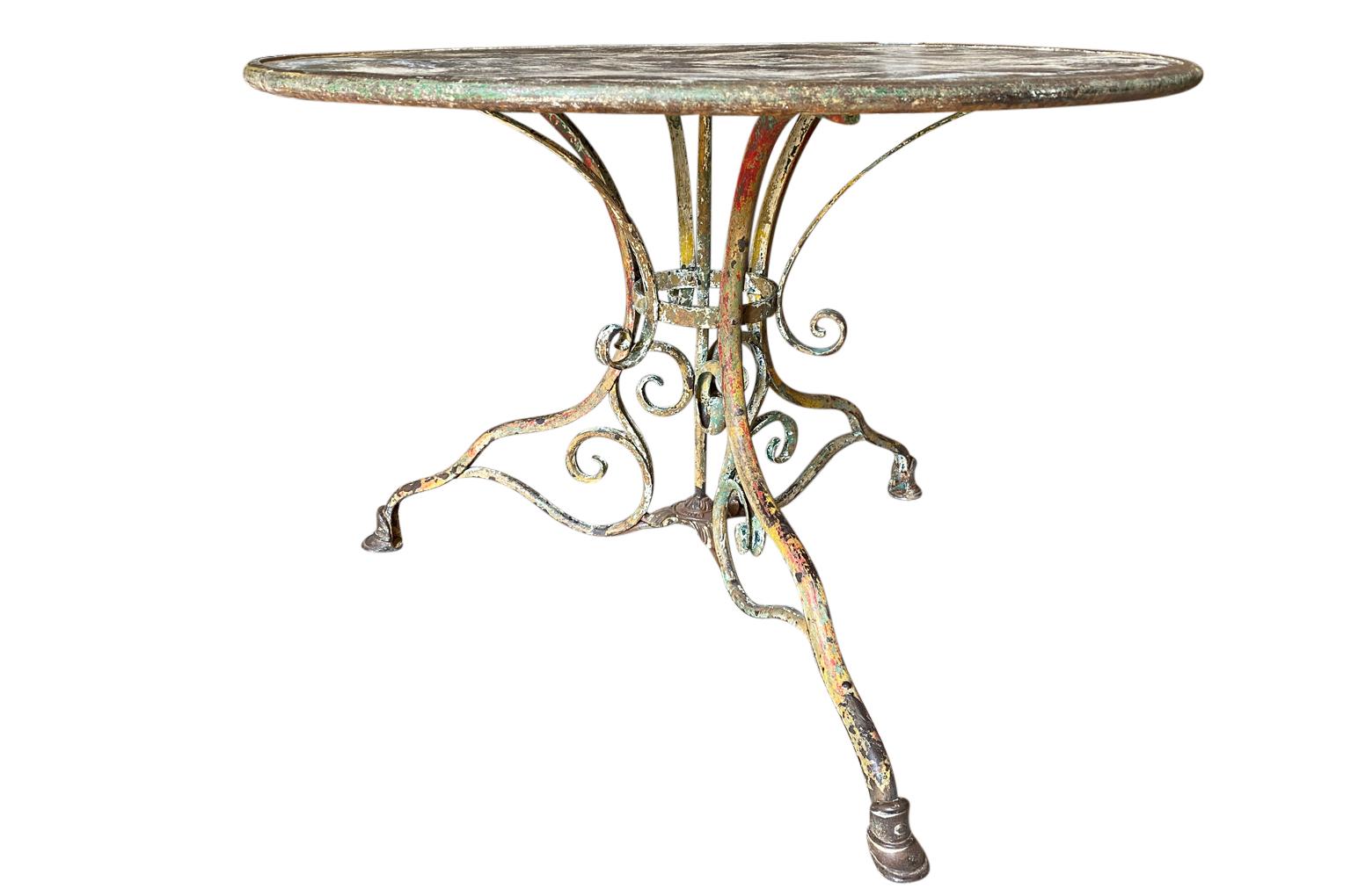 Painted French 19th Century Garden Table from Arras