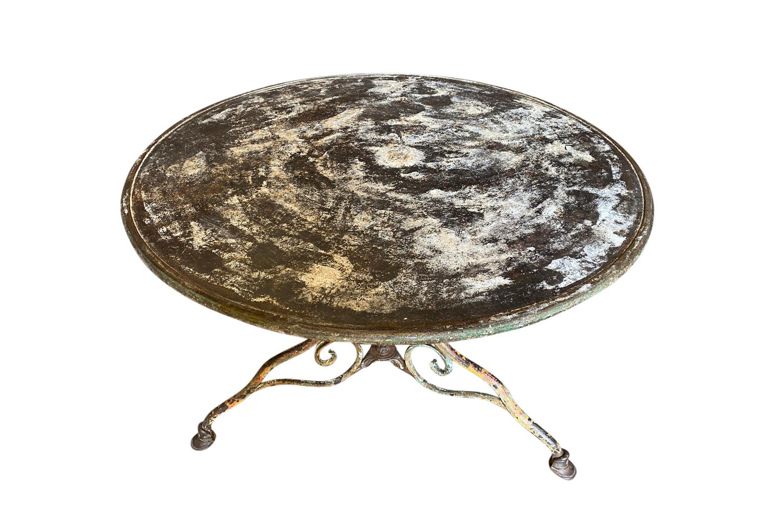 Iron French 19th Century Garden Table from Arras