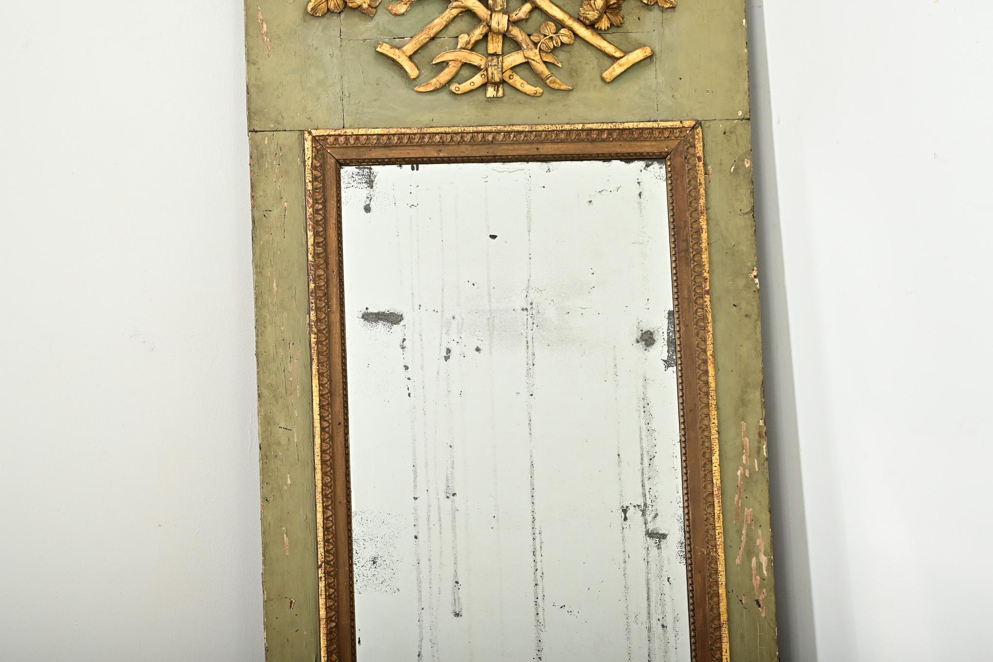 Français Miroir Trumeau de jardinier français du 19ème siècle en vente