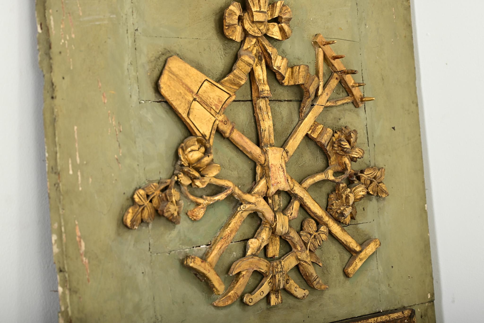 Or Miroir Trumeau de jardinier français du 19ème siècle en vente