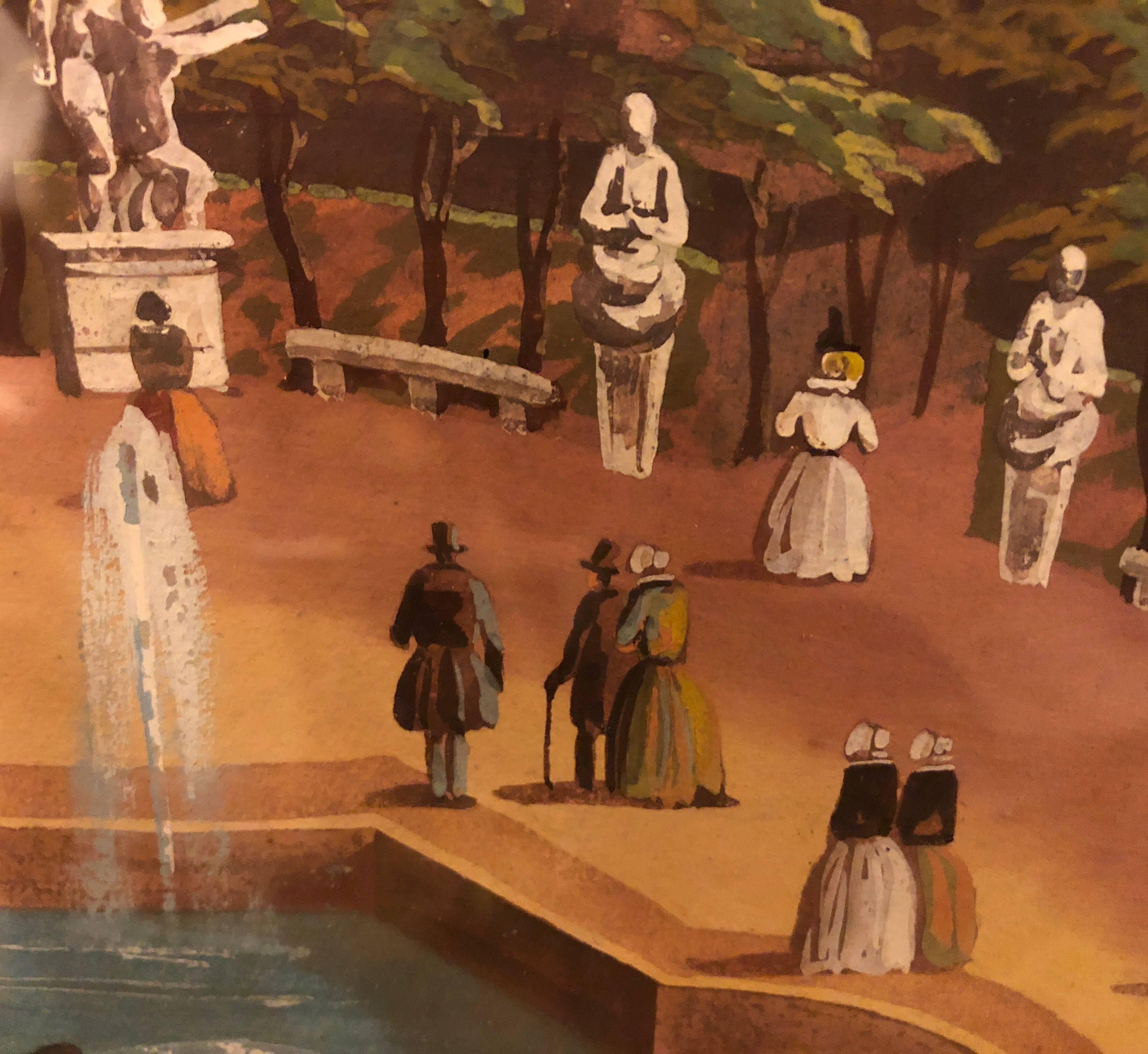 French 19th Century Gouache of Versailles 4