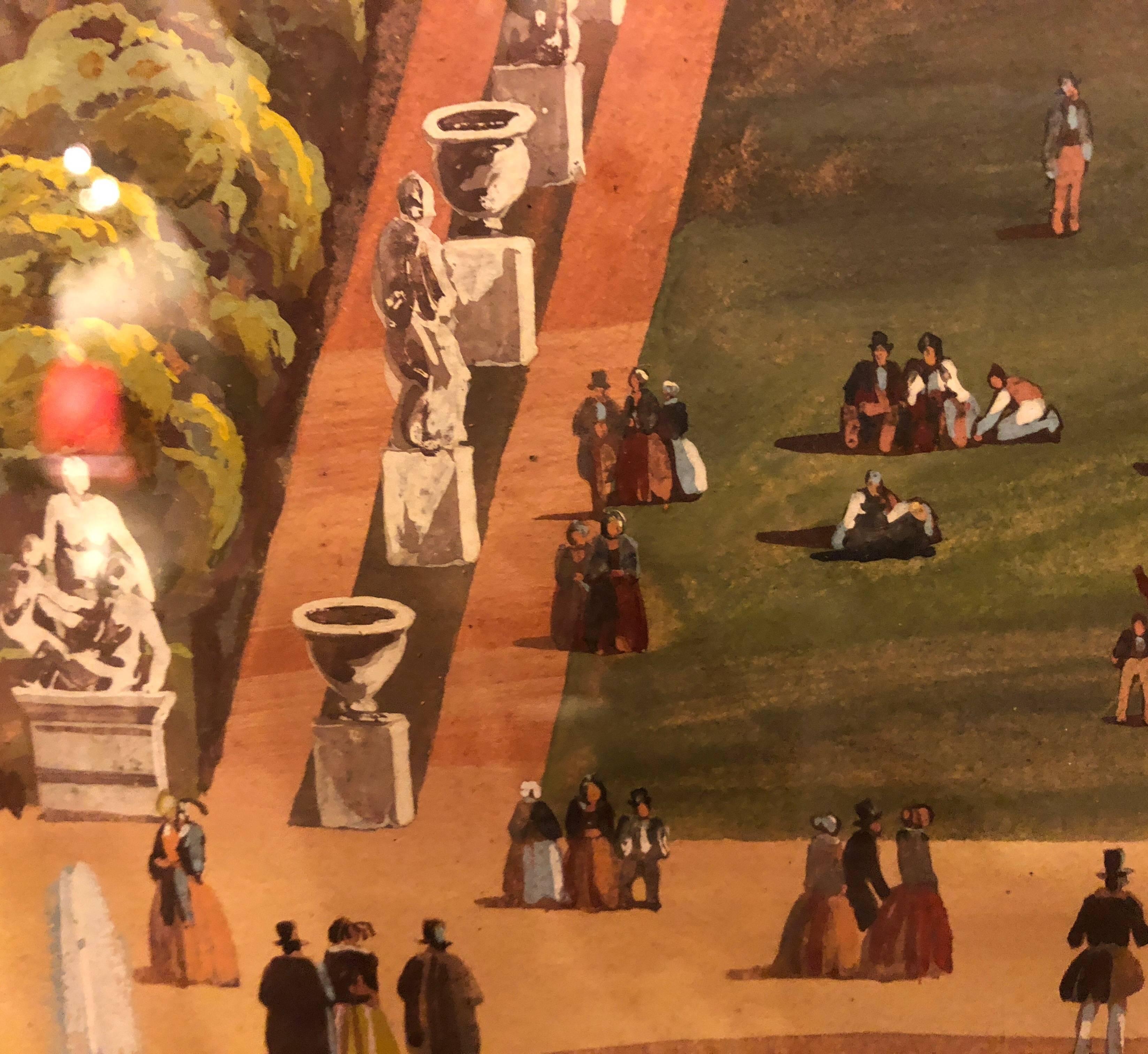 French 19th Century Gouache of Versailles 5