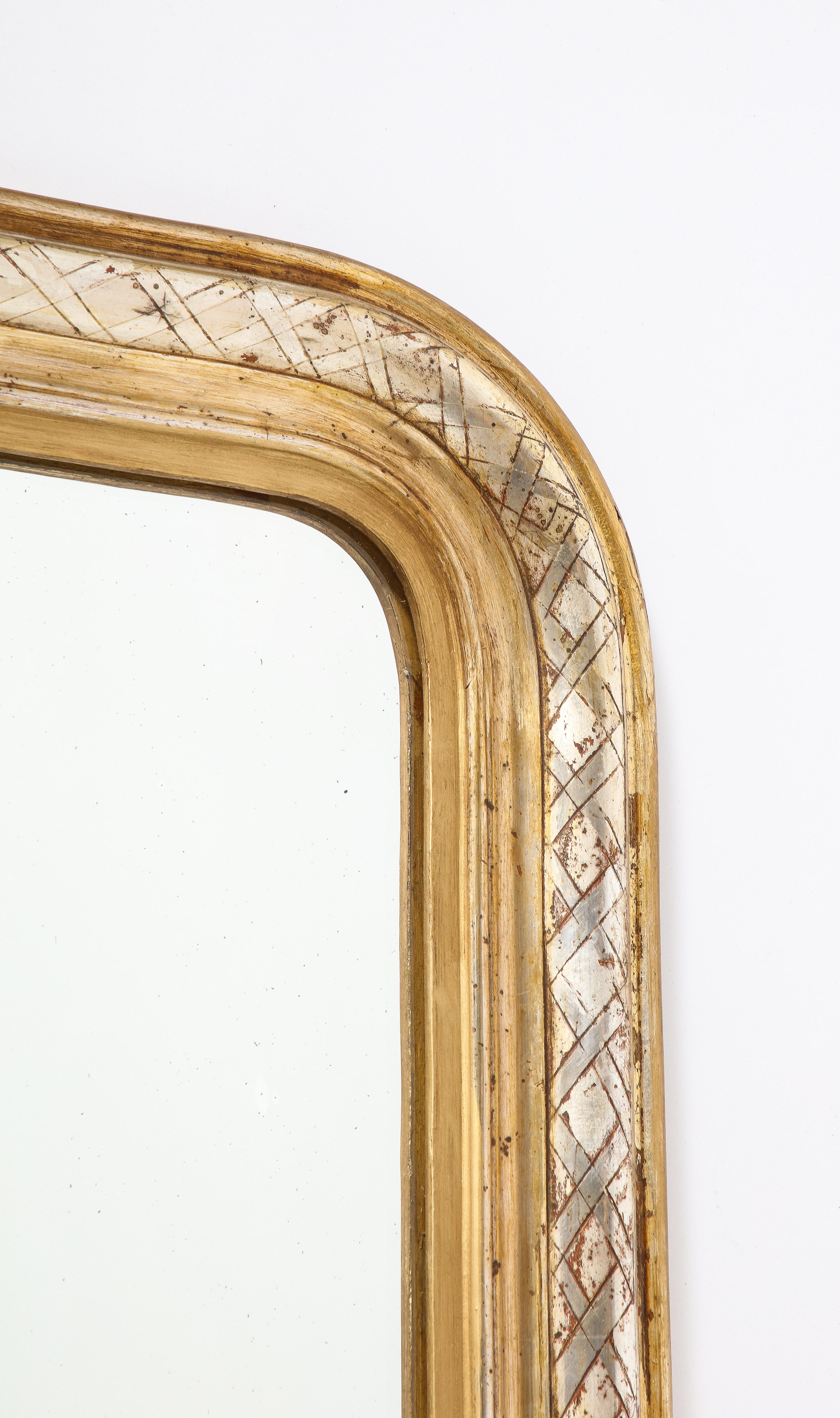 French 19th Century Gilded and Carved Wall Mirror, France, circa 1850 For Sale 5